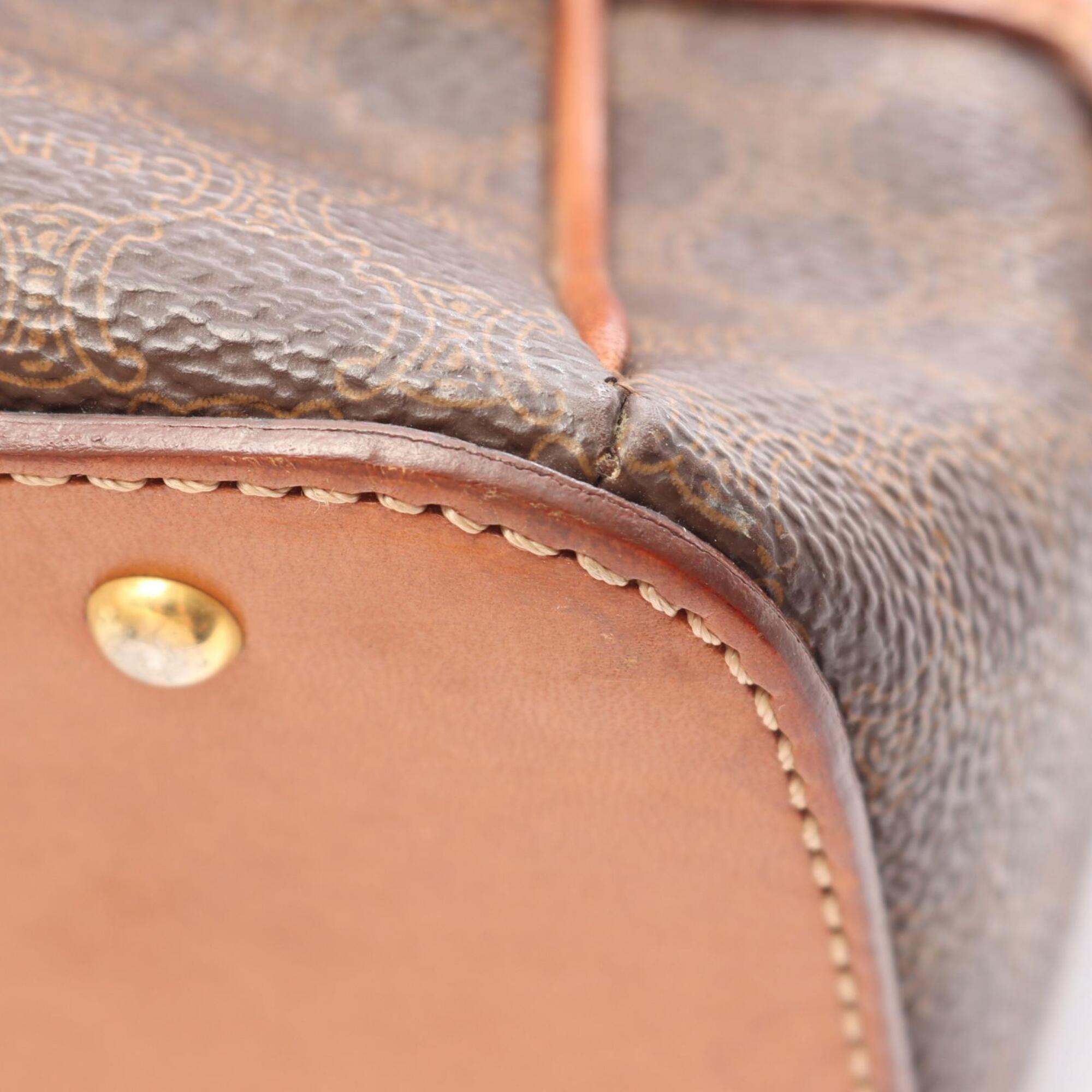 Celine Beige Brown Coated Canvas Handbag (Pre-Owned)