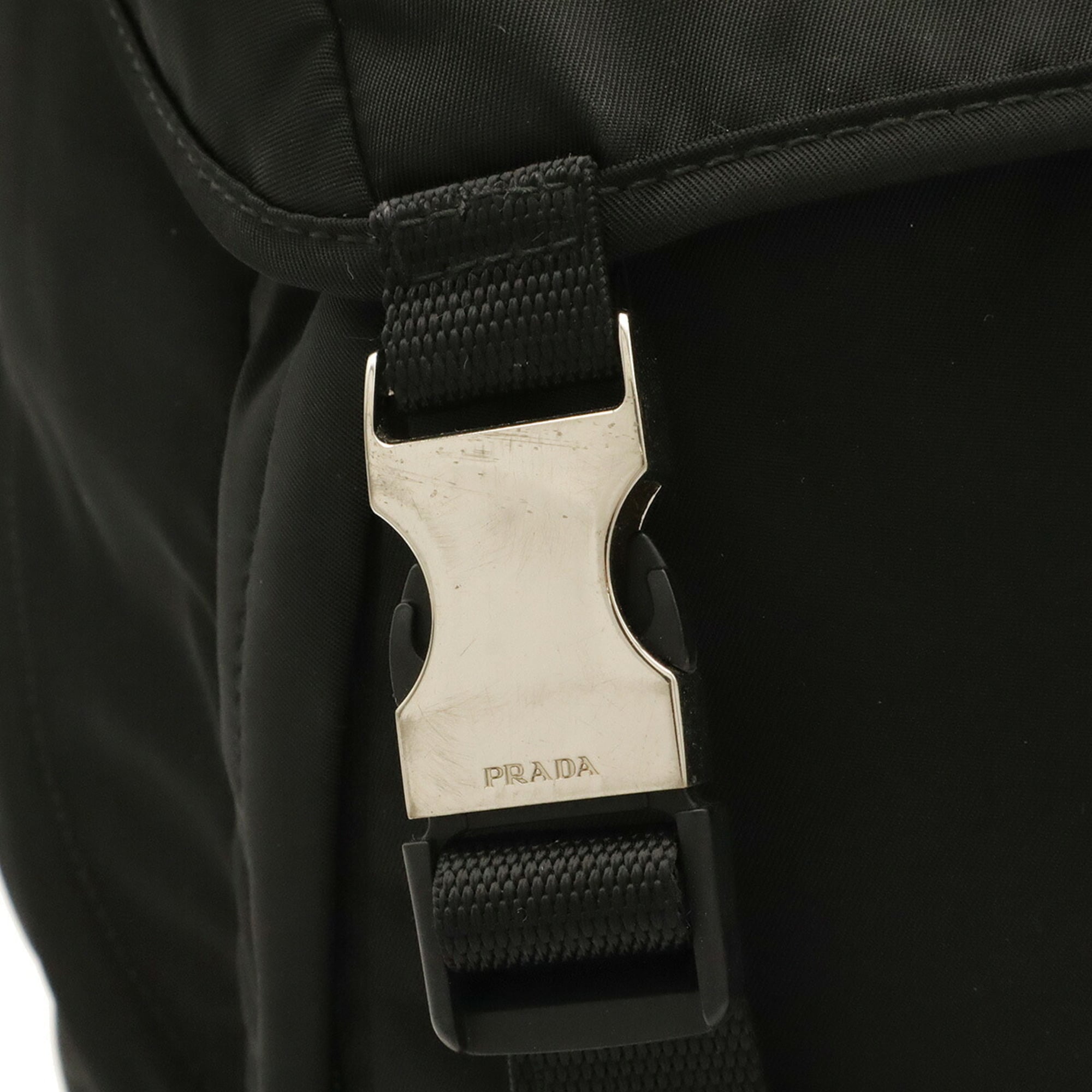 Prada Black Nero Nylon Leather Backpack Shoulder Bag (Pre-Owned)