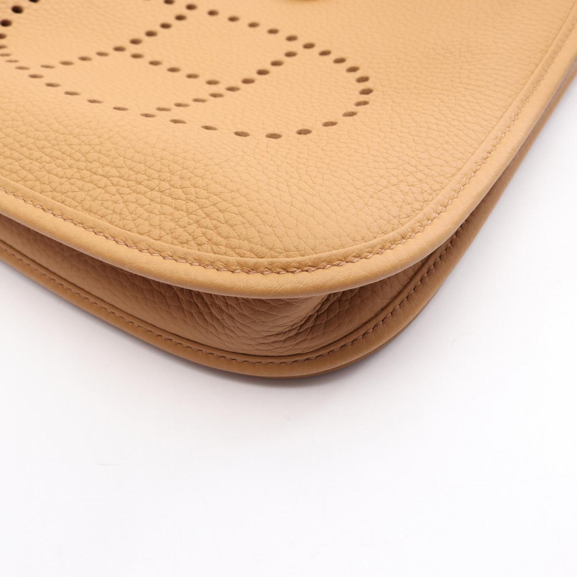 Hermes Beige Taurillon Clemence Leather Shoulder Bag (Pre-Owned)