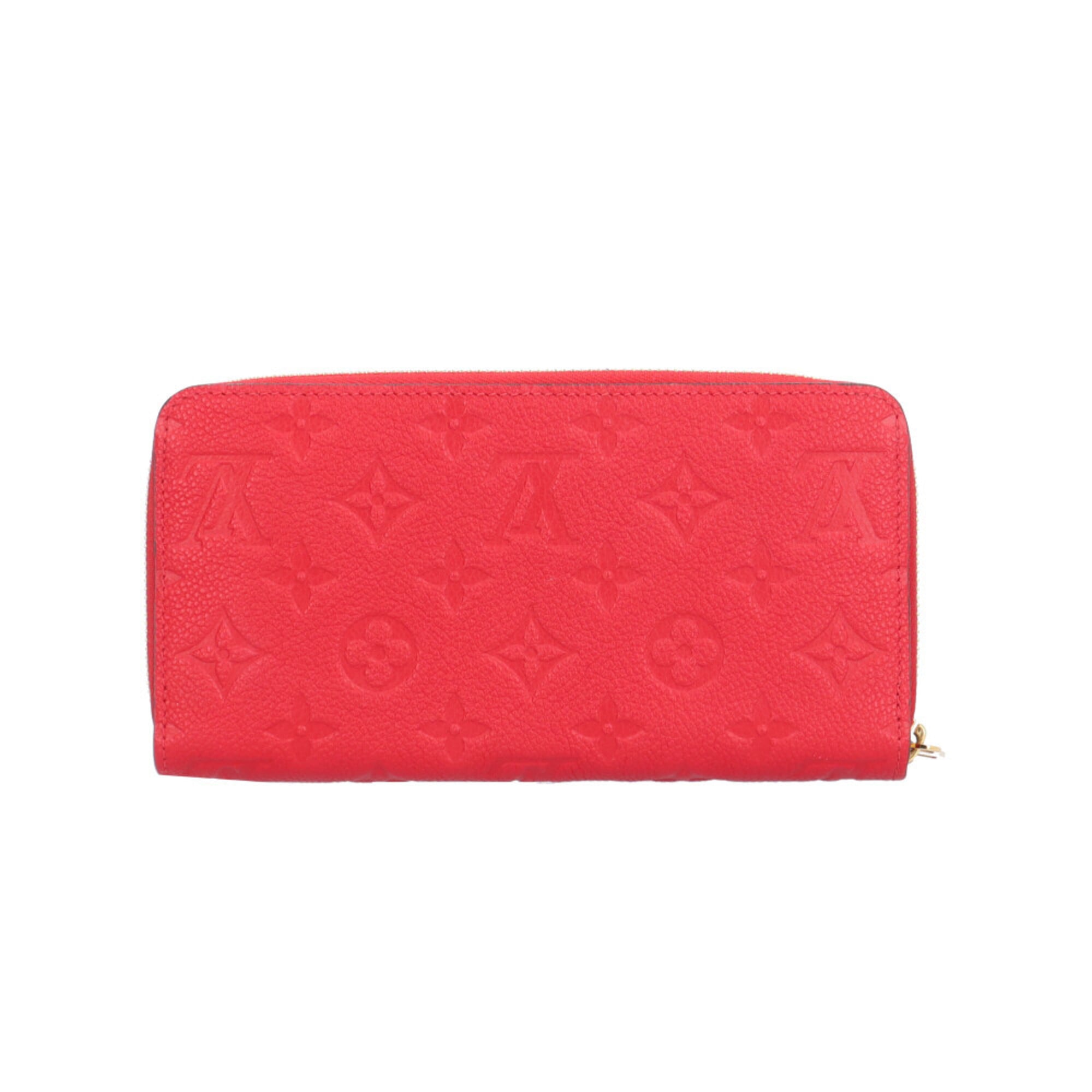 Louis Vuitton Red Color Sacrlet Monogram Empreinte Long Wallet (Bi-Fold) (Pre-Owned)