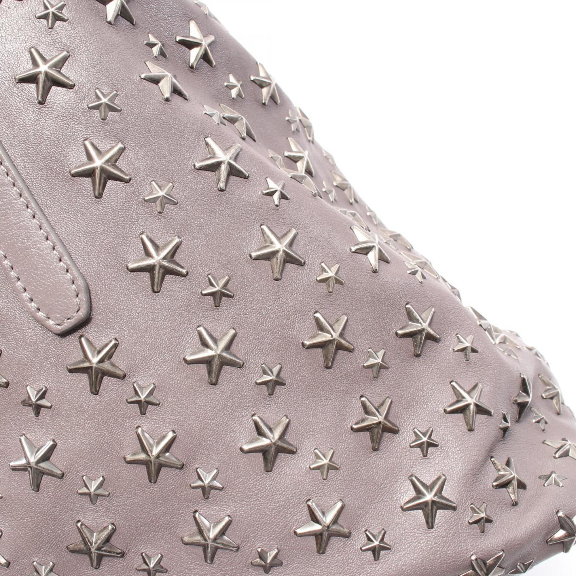 Jimmy Choo Gray Leather Tote Bag (Pre-Owned)