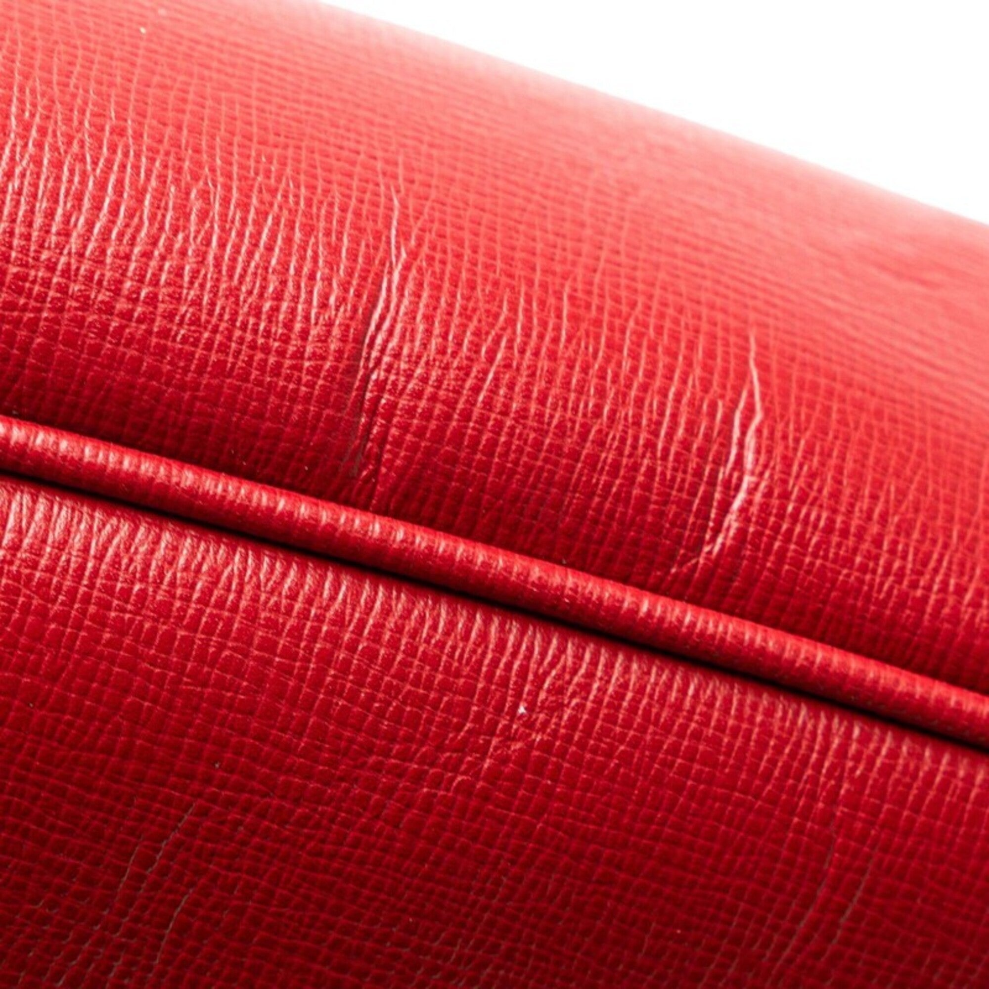 Gucci Red Color Leather Clutch Bag (Pre-Owned)