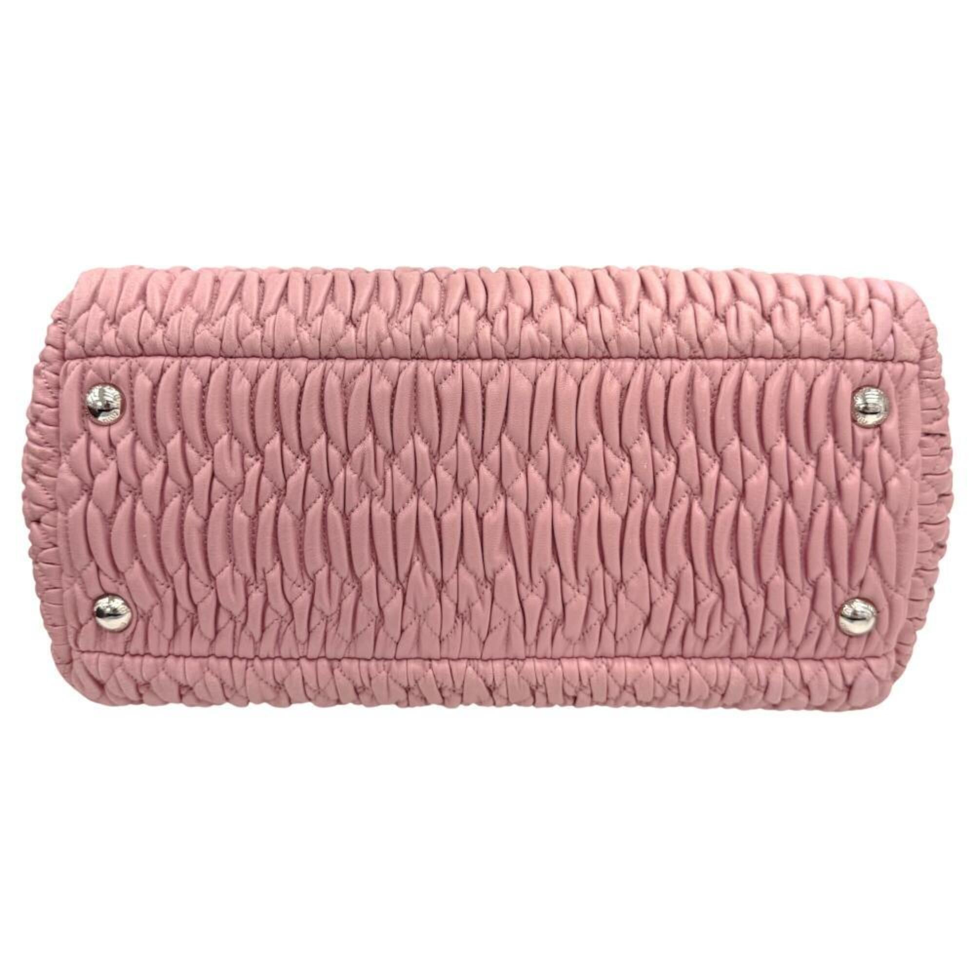 Miu Miu Pink Leather Handbag Shoulder Bag (Pre-Owned)
