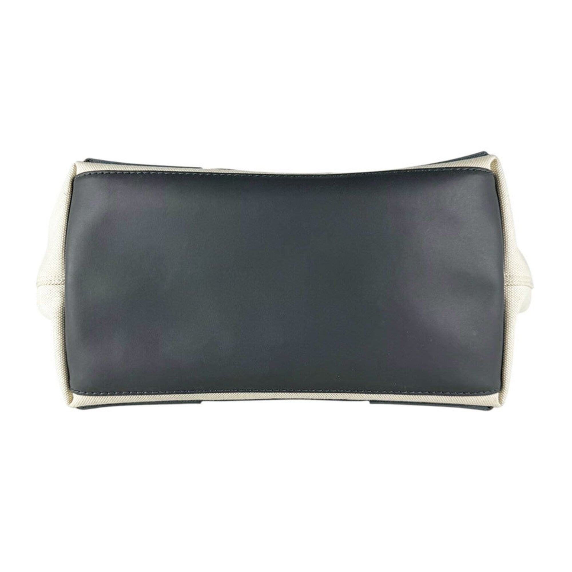 Balenciaga Gray Ivory Canvas Leather Handbag (Pre-Owned)