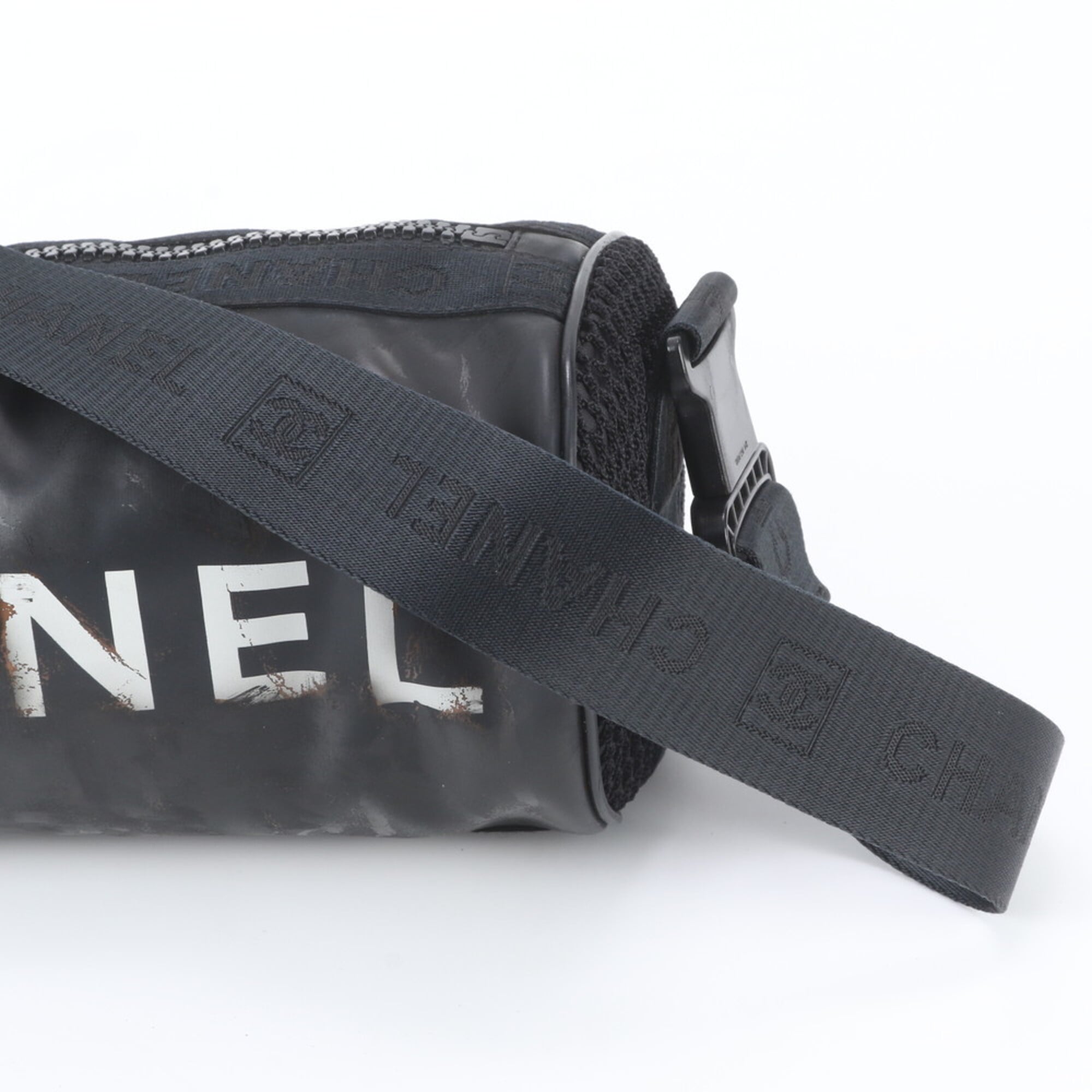 Chanel Black White Handbag Shoulder Bag Tote Bag (Pre-Owned)