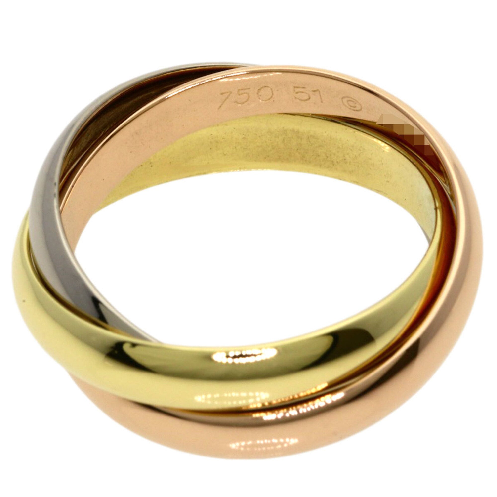 Cartier Yellow Gold (18K) White Gold (18K) Band Ring (Pre-Owned)
