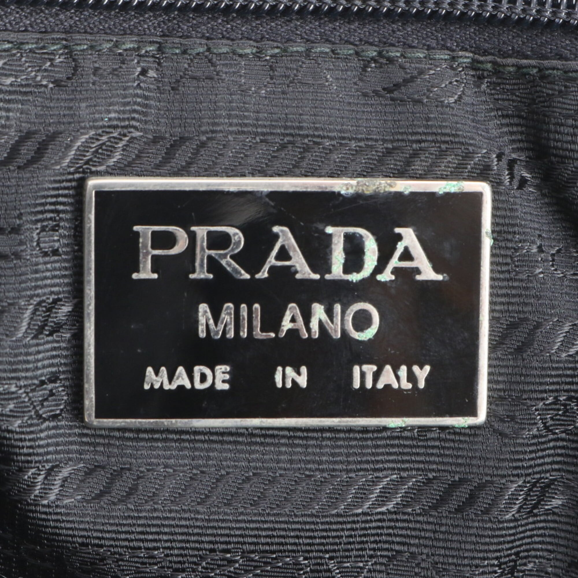 Prada Black Nylon Leather Boston Bag Tote Bag (Pre-Owned)