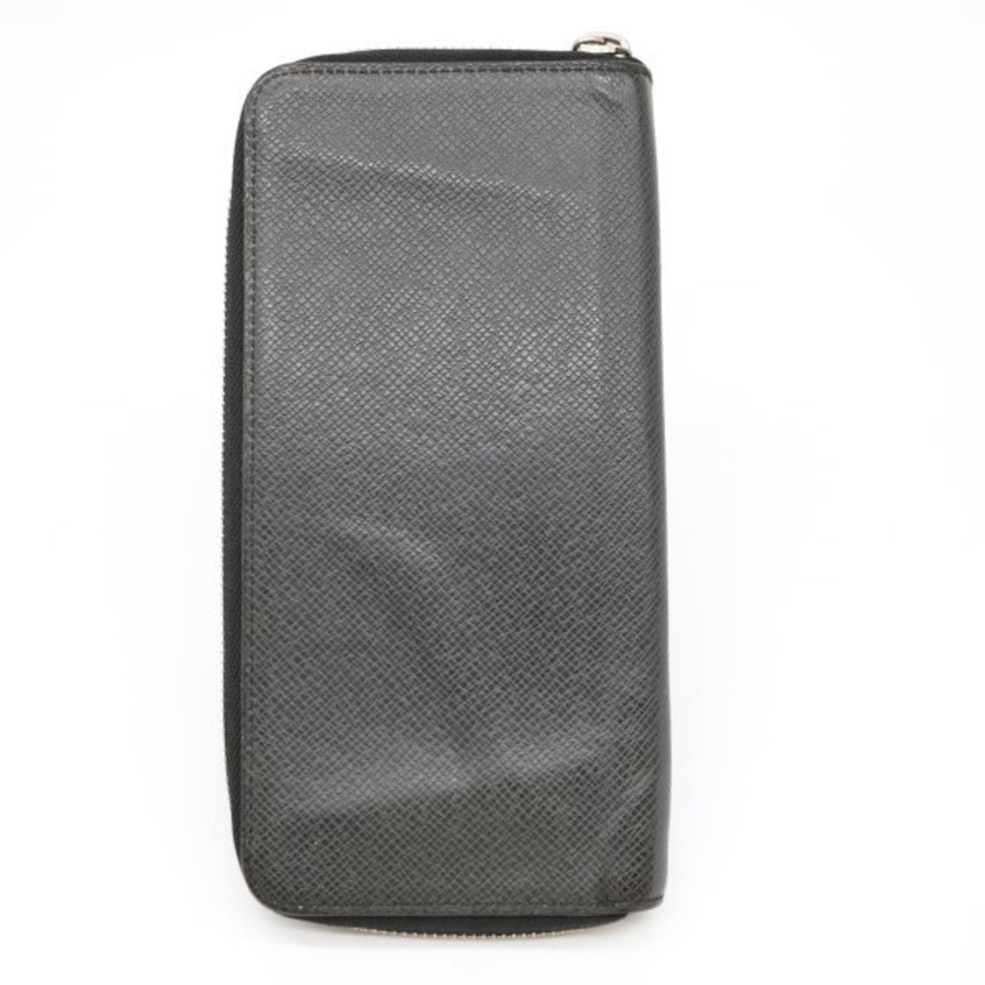 Louis Vuitton Black Taiga Leather Long Wallet (Bi-Fold) (Pre-Owned)