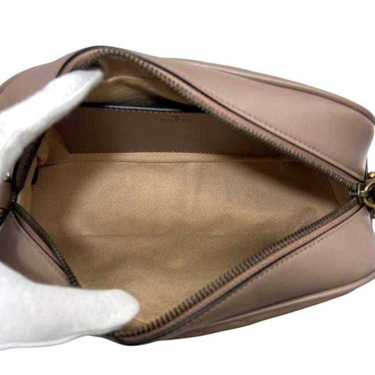 Gucci Beige Leather Shoulder Bag (Pre-Owned)