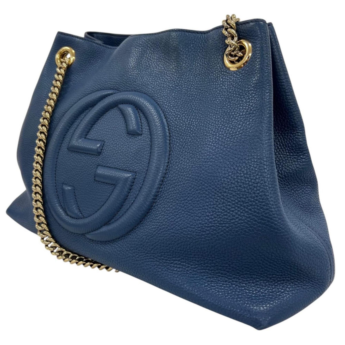 Gucci Blue Leather Shoulder Bag (Pre-Owned)