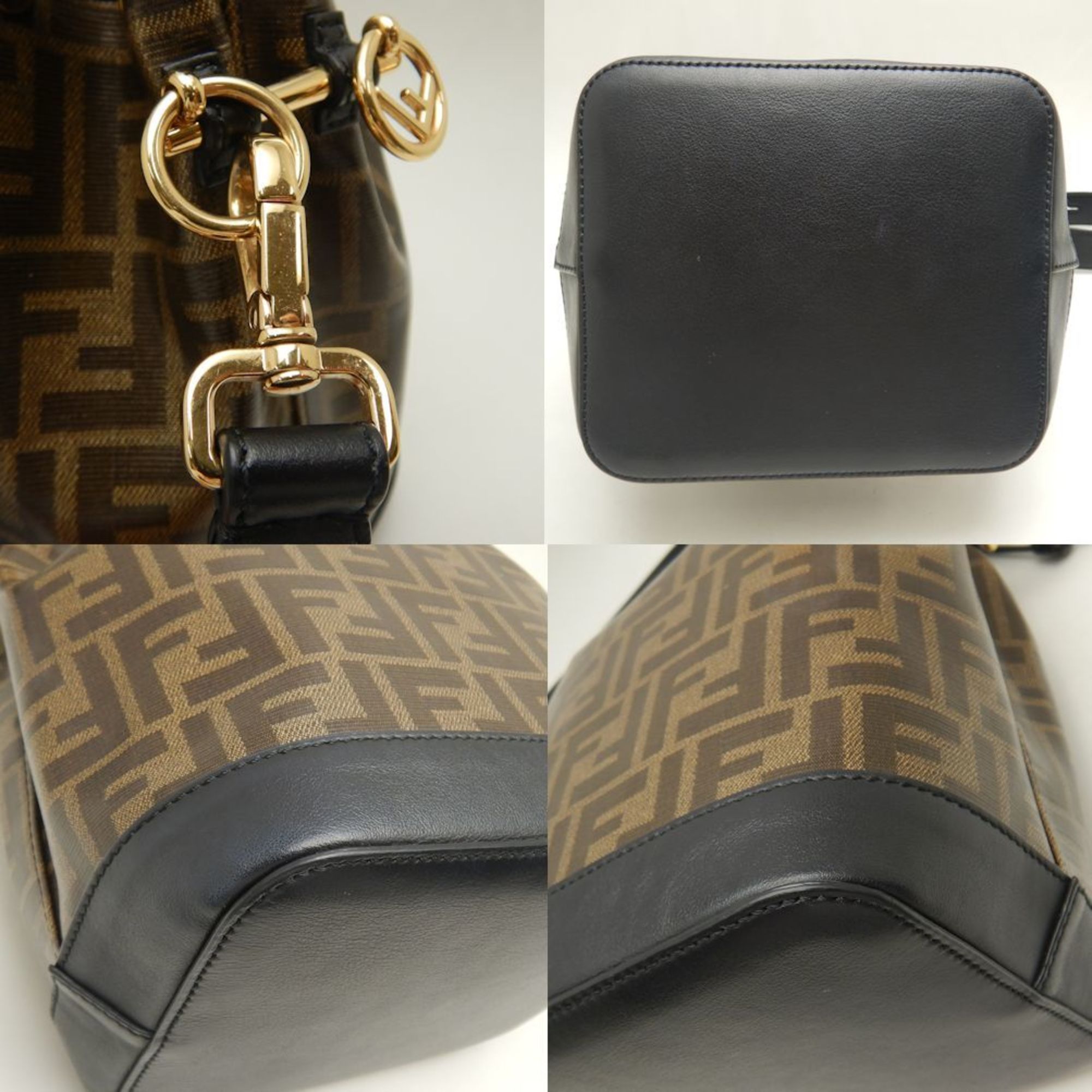 Fendi Brown Coated Canvas Shoulder Bag (Pre-Owned)