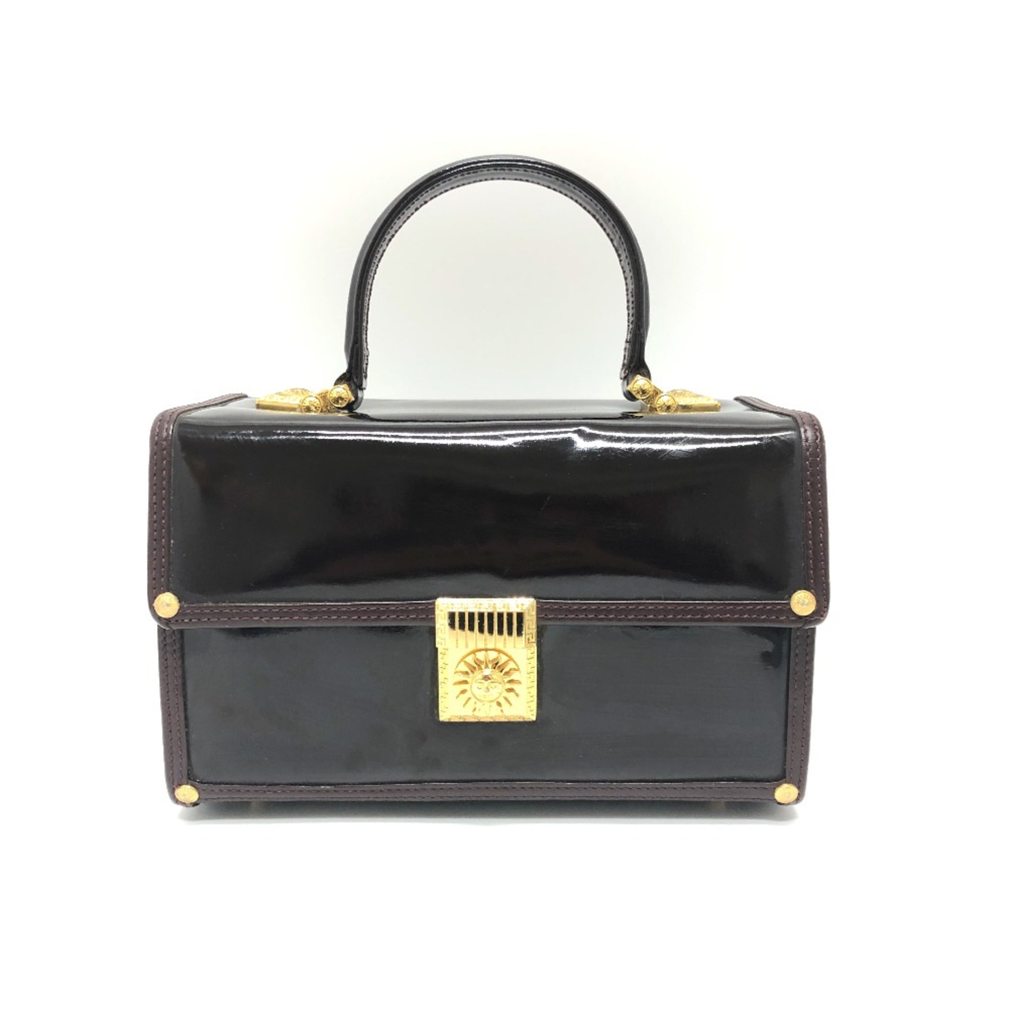 Versace Purple Patent Leather Handbag (Pre-Owned)
