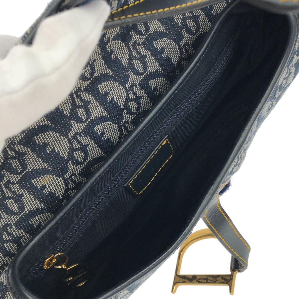 Christian Dior Blue Canvas Saddle Bag (Pre-Owned)