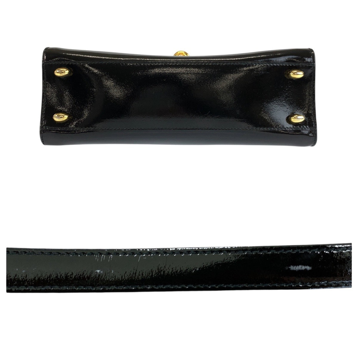 Celine Black Patent Leather Handbag Shoulder Bag (Pre-Owned)