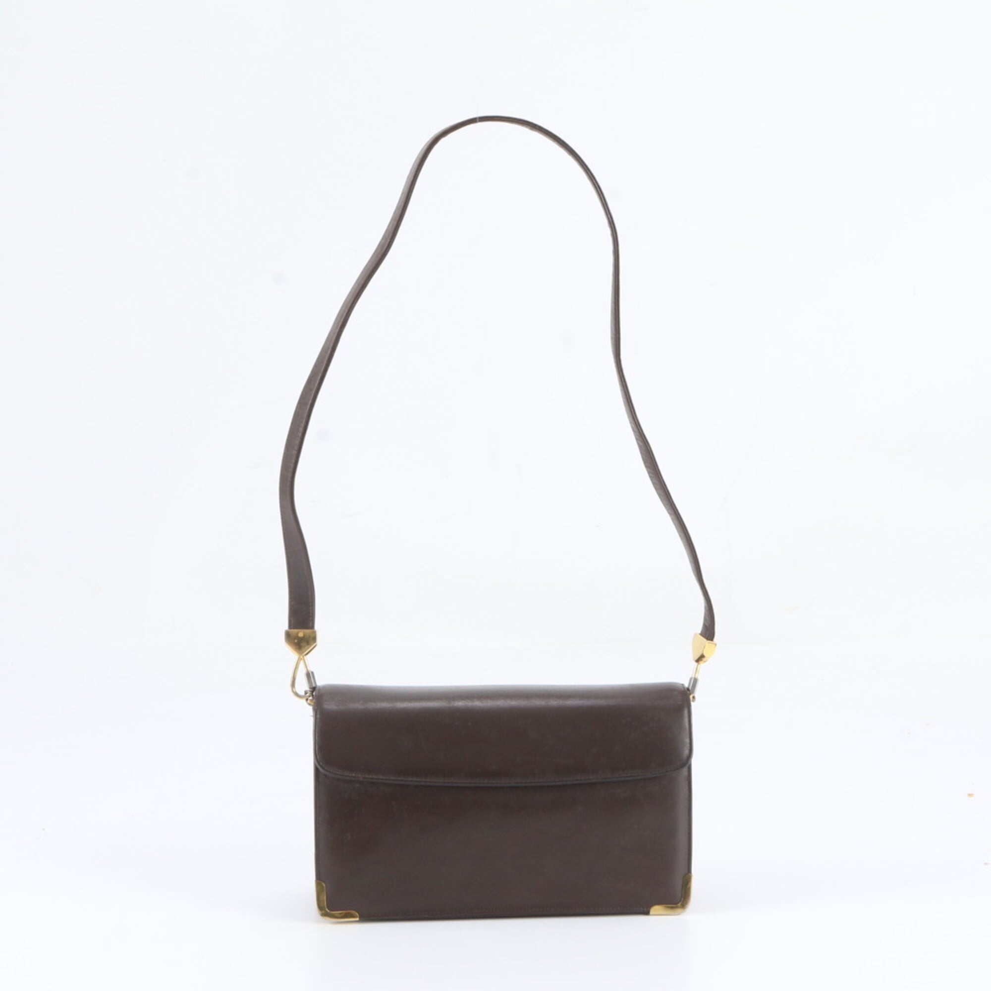 Christian Dior Brown Leather Shoulder Bag Tote Bag (Pre-Owned)