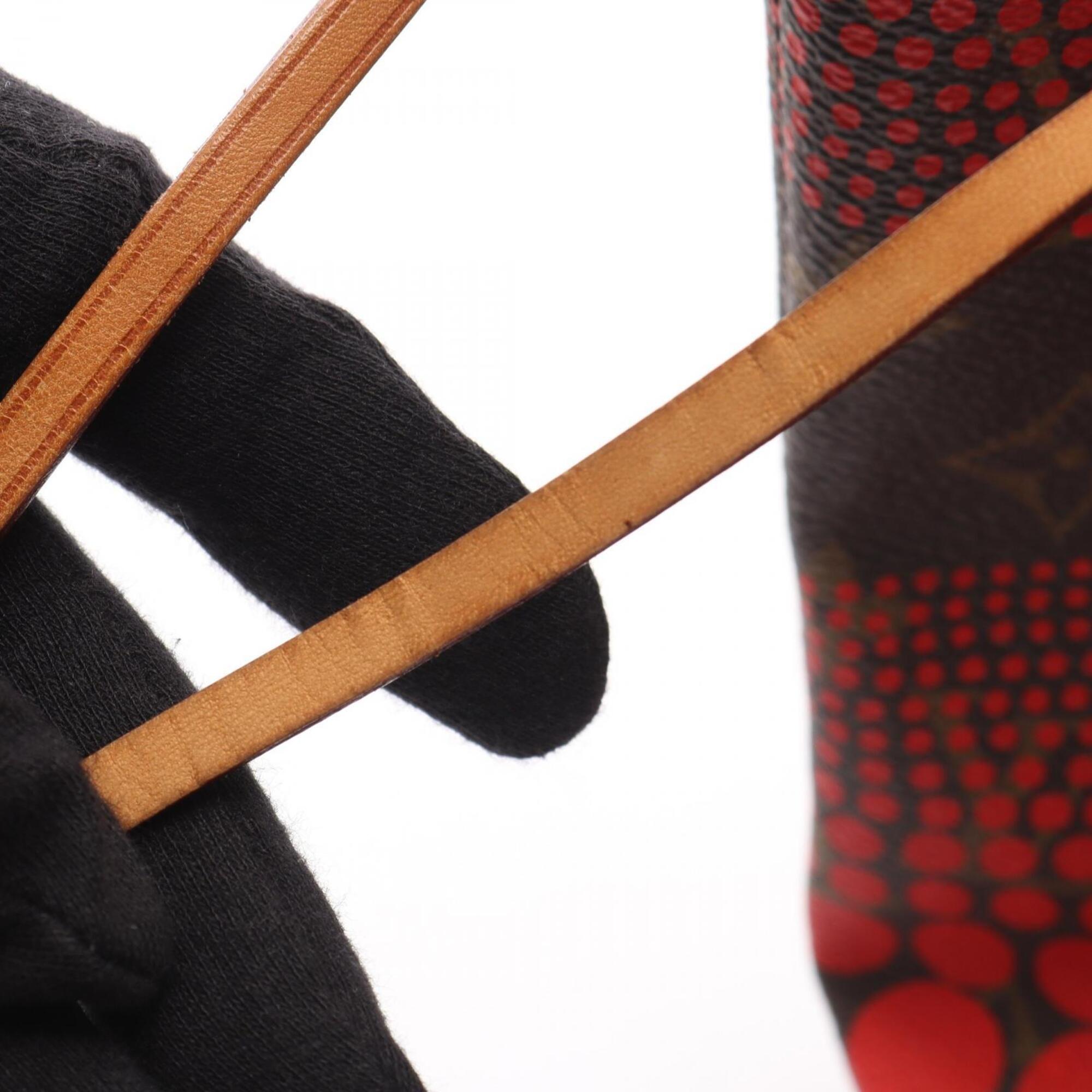 Louis Vuitton Brown Red Color Coated Canvas Leather Handbag Tote Bag (Pre-Owned)