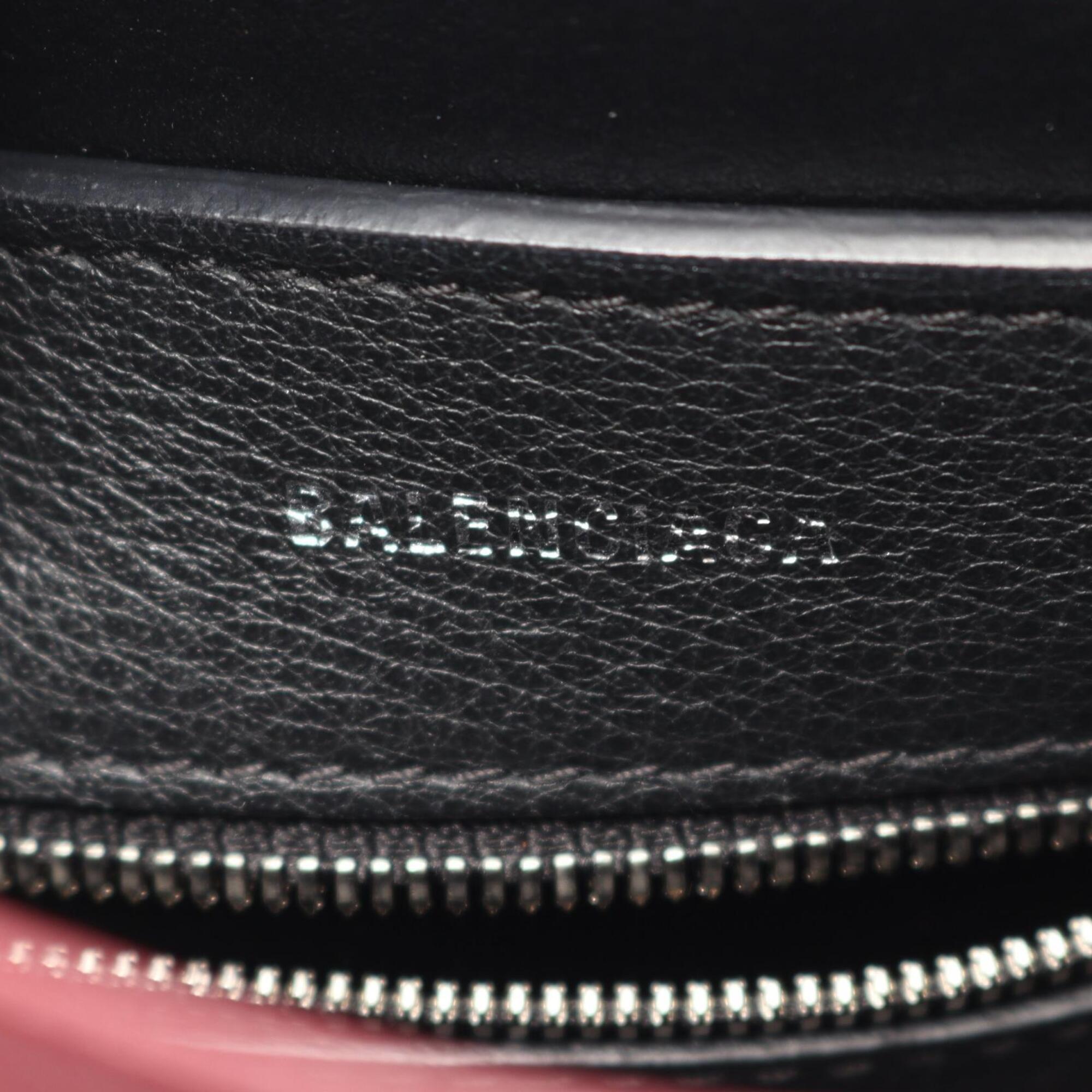 Balenciaga Bordeaux Leather Handbag Tote Bag (Pre-Owned)