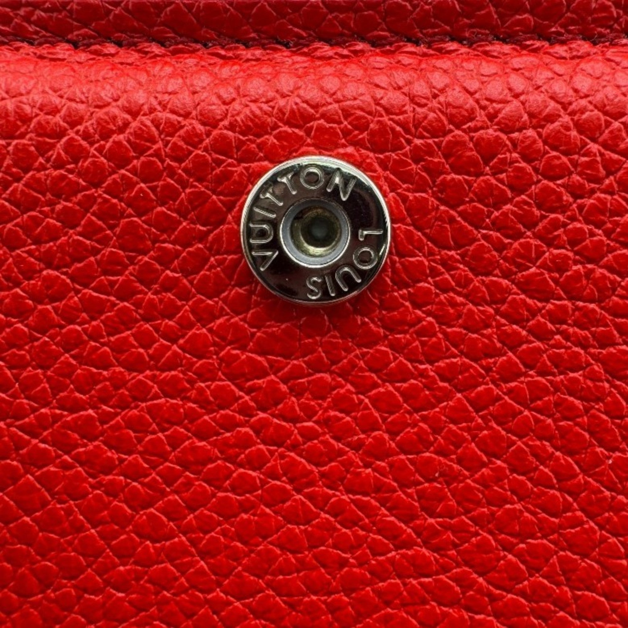 Louis Vuitton Monogram Empreinte Red Color White Leather Wallet (Bi-Fold) (Pre-Owned)