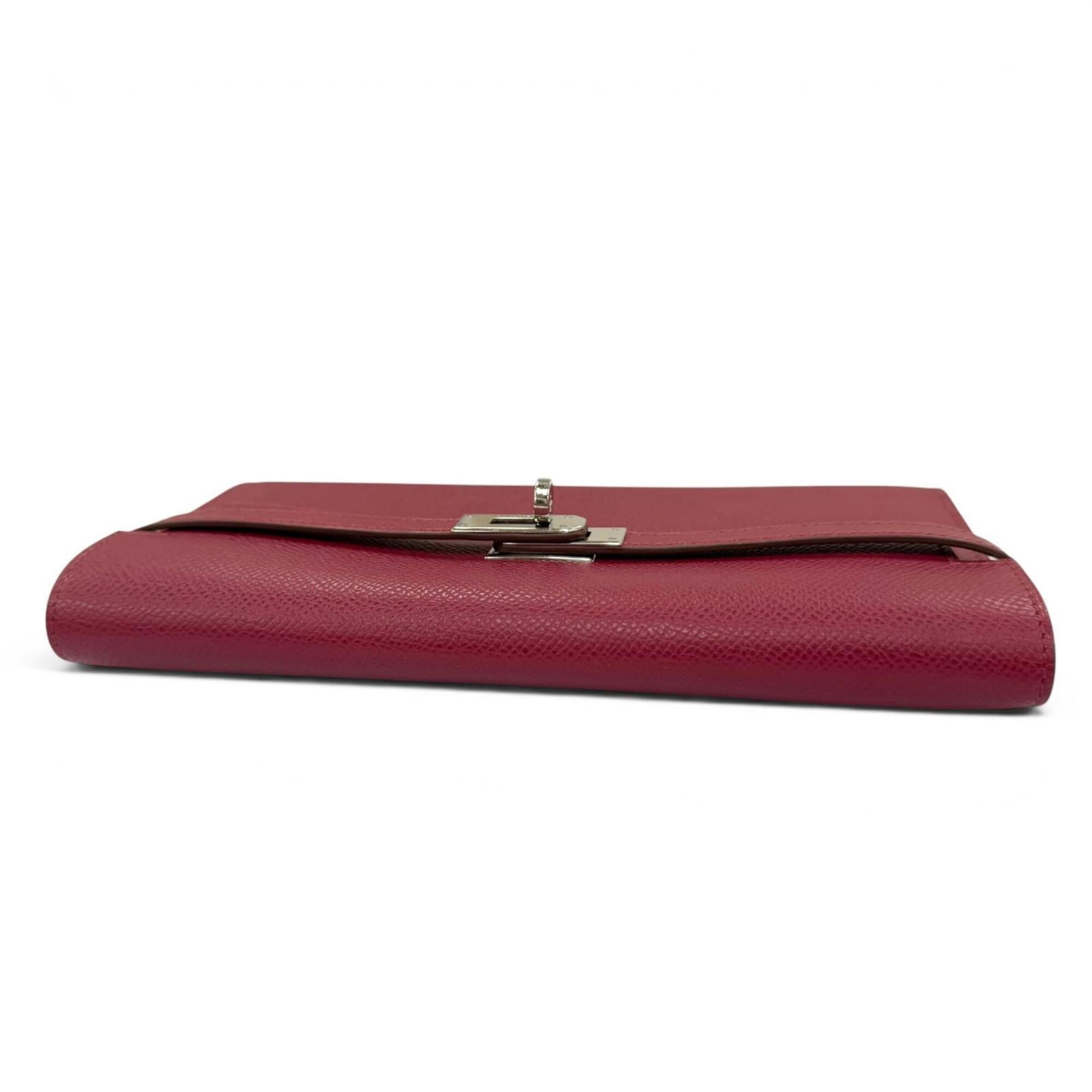 Hermes Ruby Epsom Leather Long Wallet (Bi-Fold) (Pre-Owned)