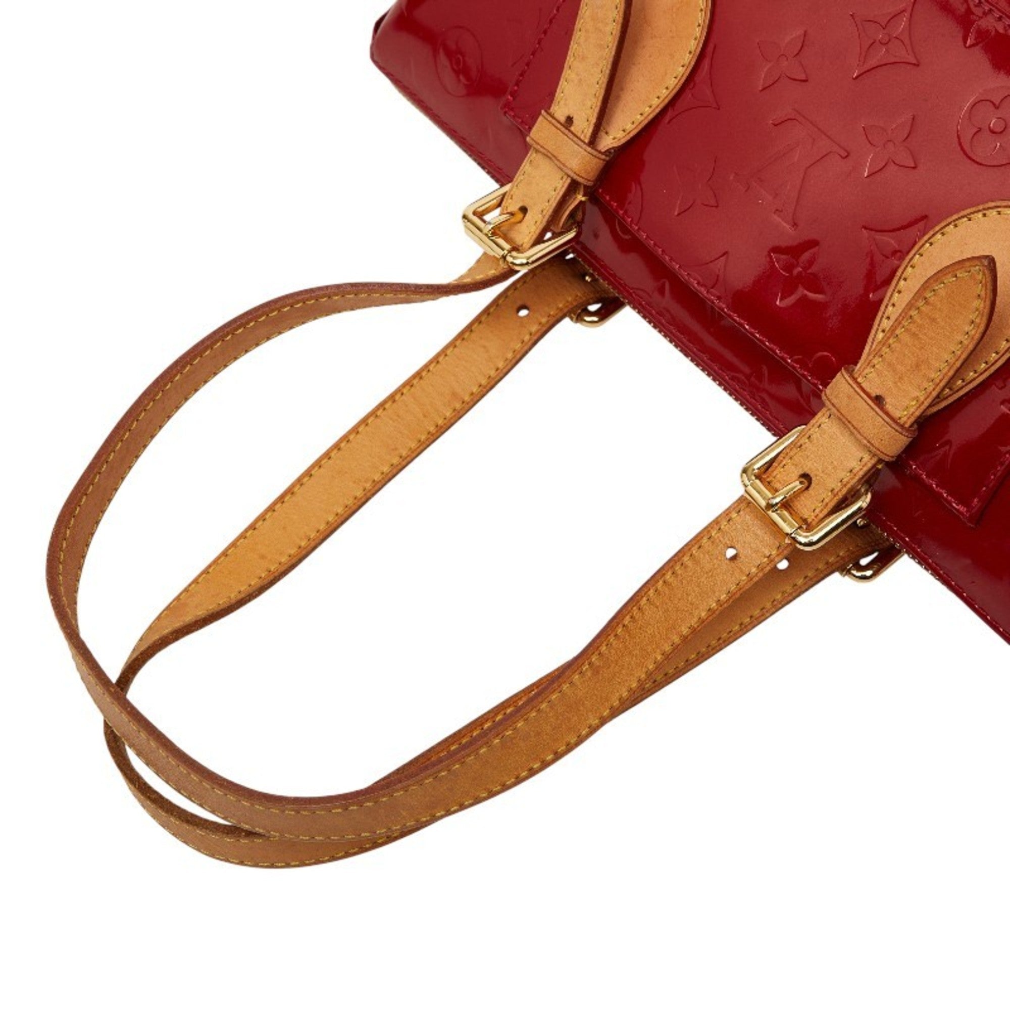 Louis Vuitton Pomme D'amour Red Color Patent Leather Handbag (Pre-Owned)