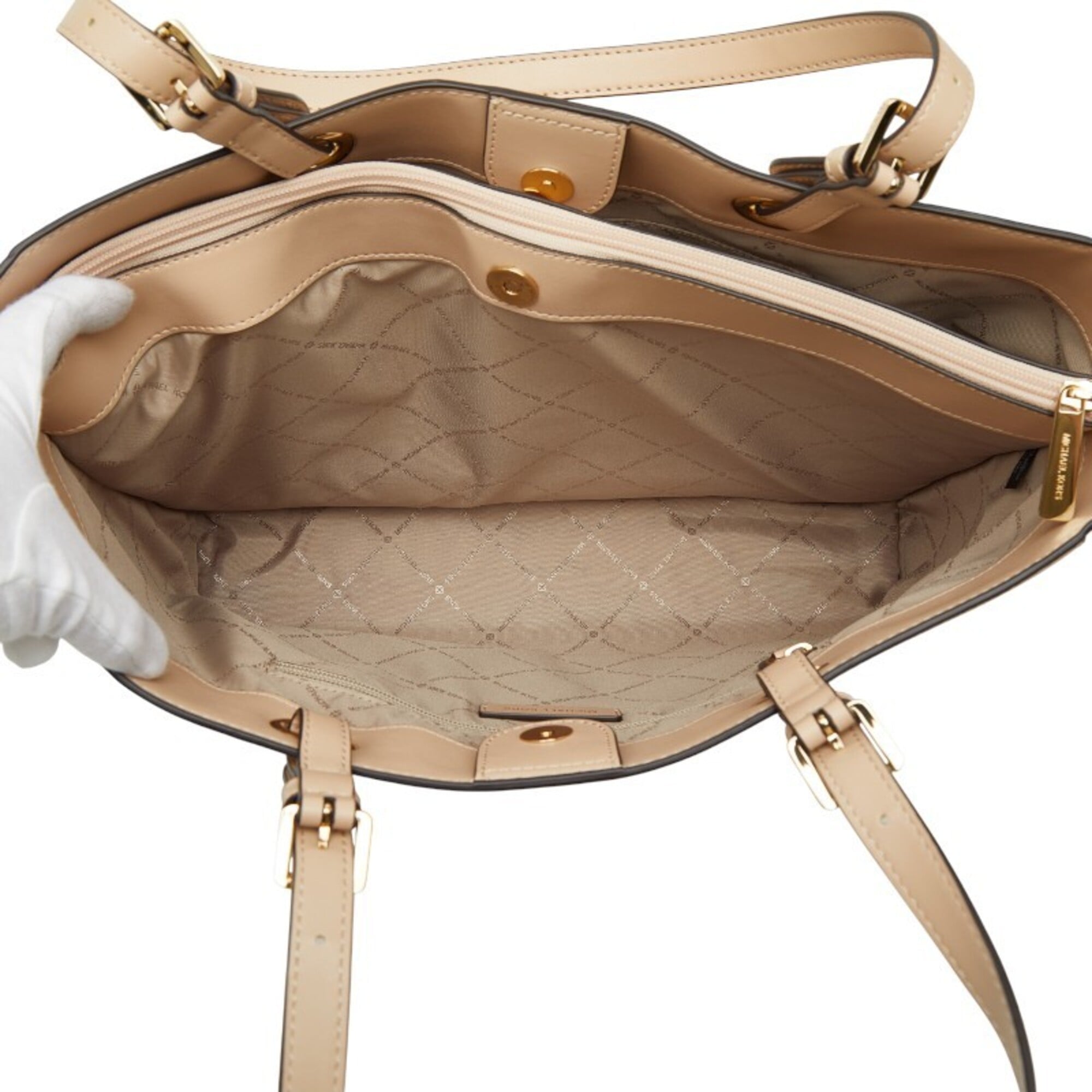 Michael Kors Beige Leather Tote Bag (Pre-Owned)