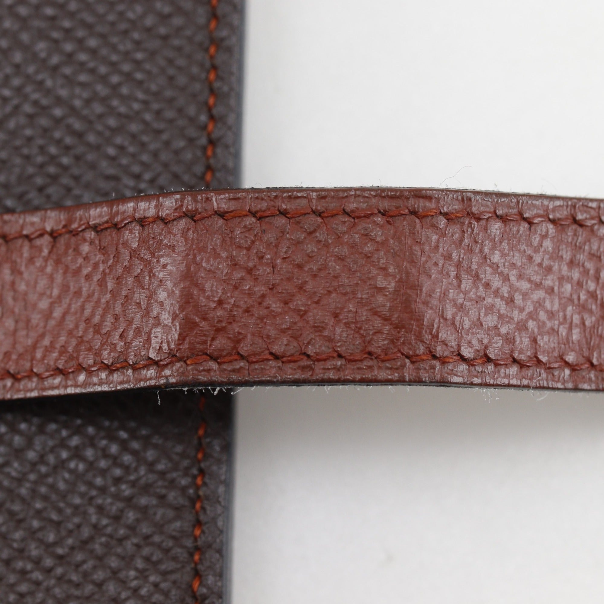Hermes Bicolor Brown Epsom Leather Long Wallet (Bi-Fold) (Pre-Owned)