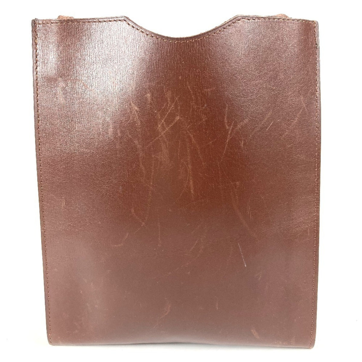 Hermes Brown Havane Box Calf Leather Pochette Shoulder Bag (Pre-Owned)