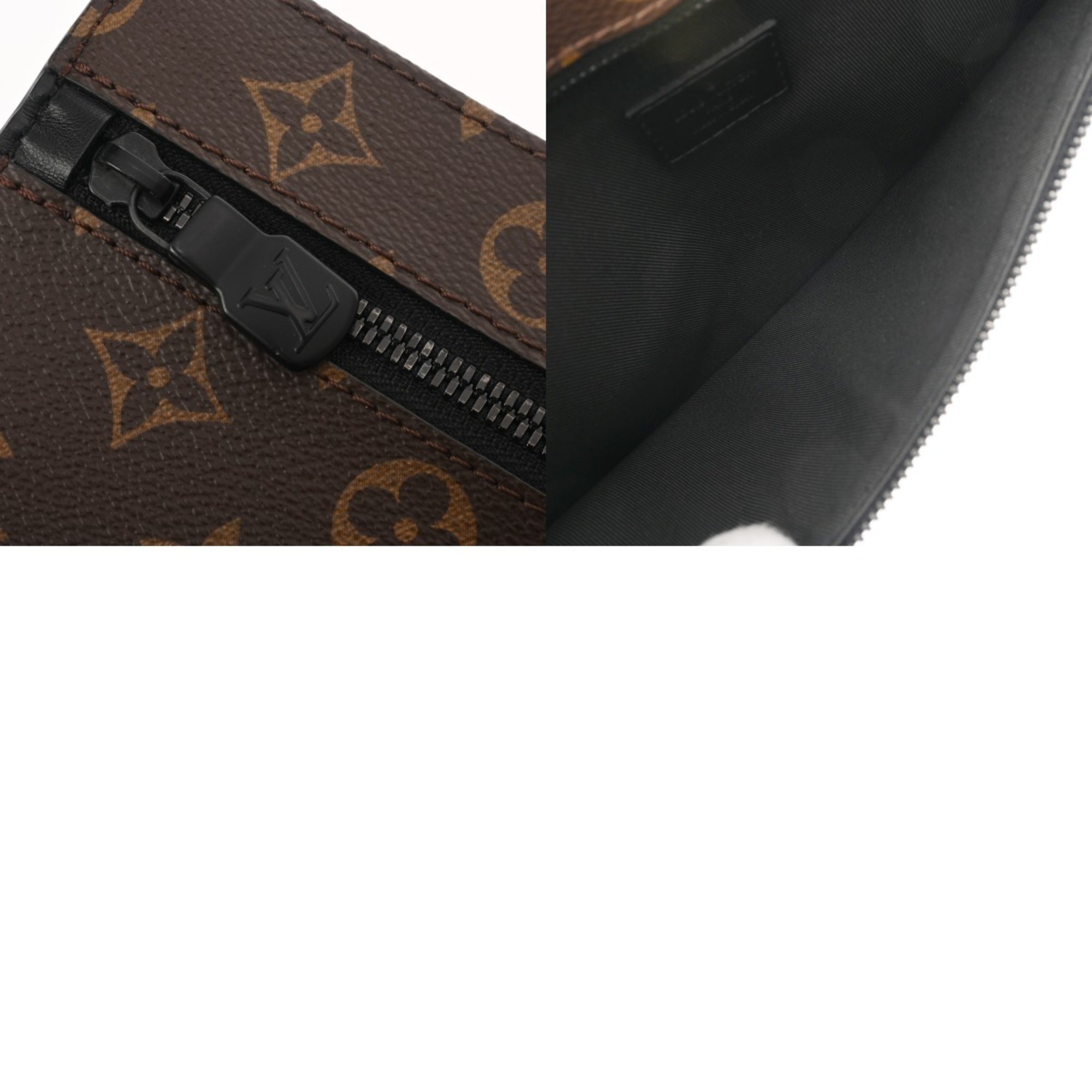 Louis Vuitton Brown Noir Monogram Pouch Tote Bag (Pre-Owned)