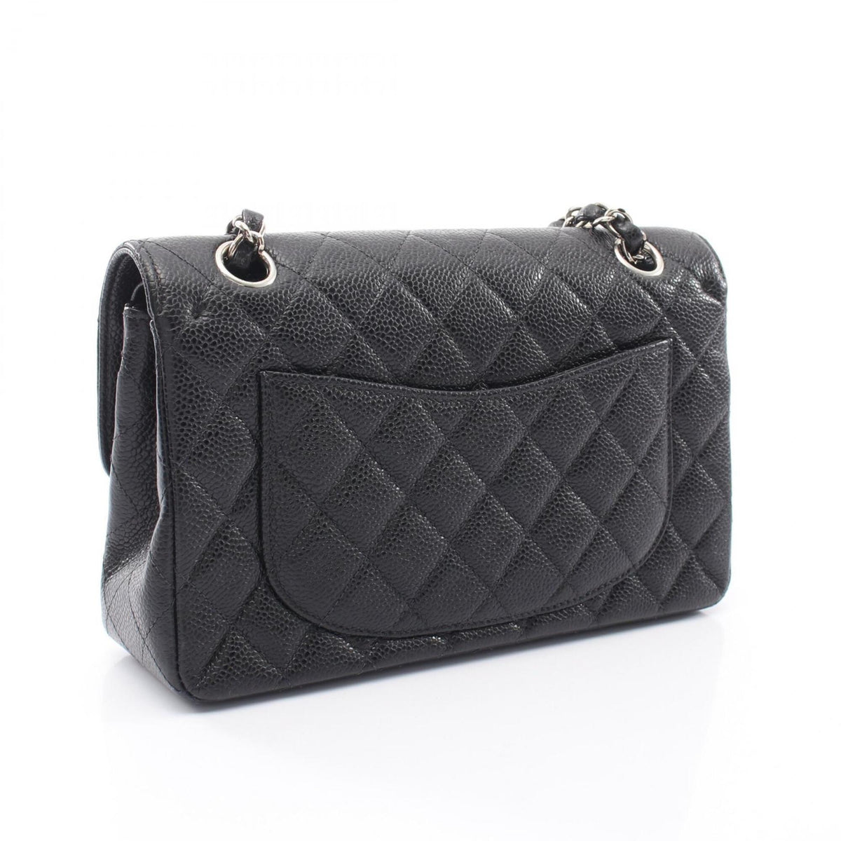 Chanel Black Grained Calfskin Handbag Shoulder Bag (Pre-Owned)