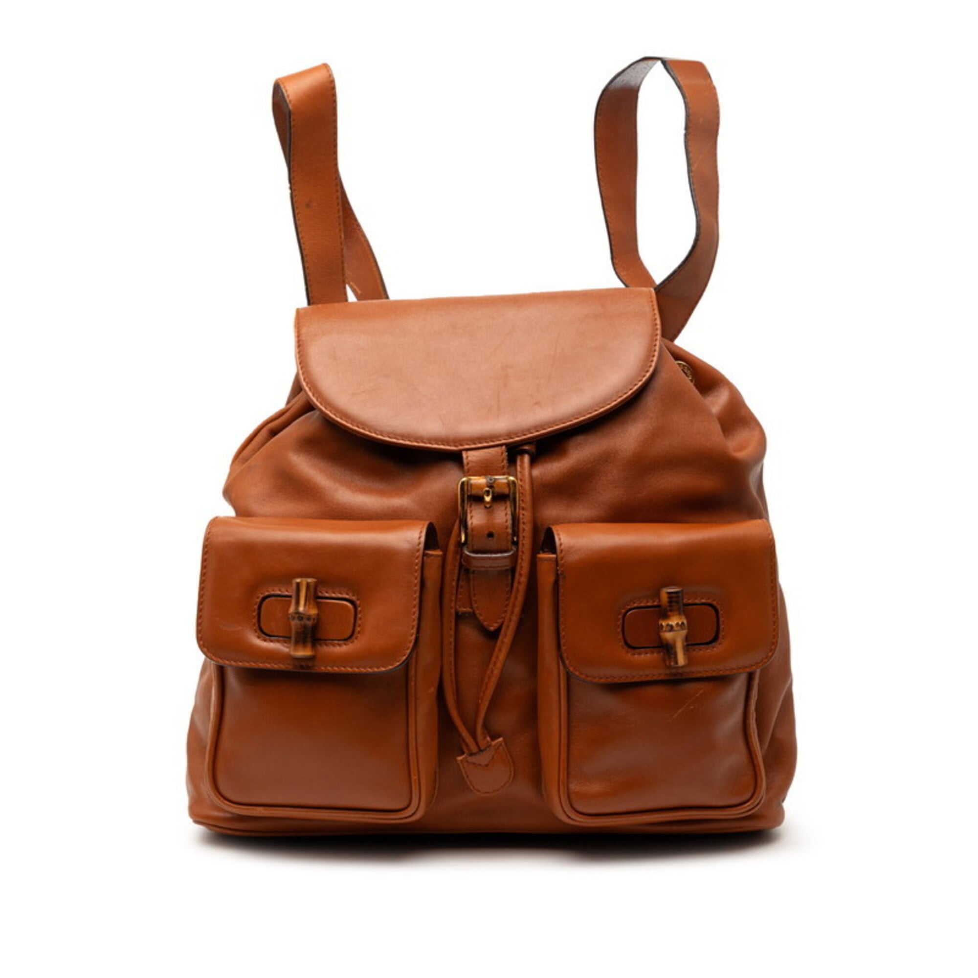 Gucci Brown Leather Backpack (Pre-Owned)