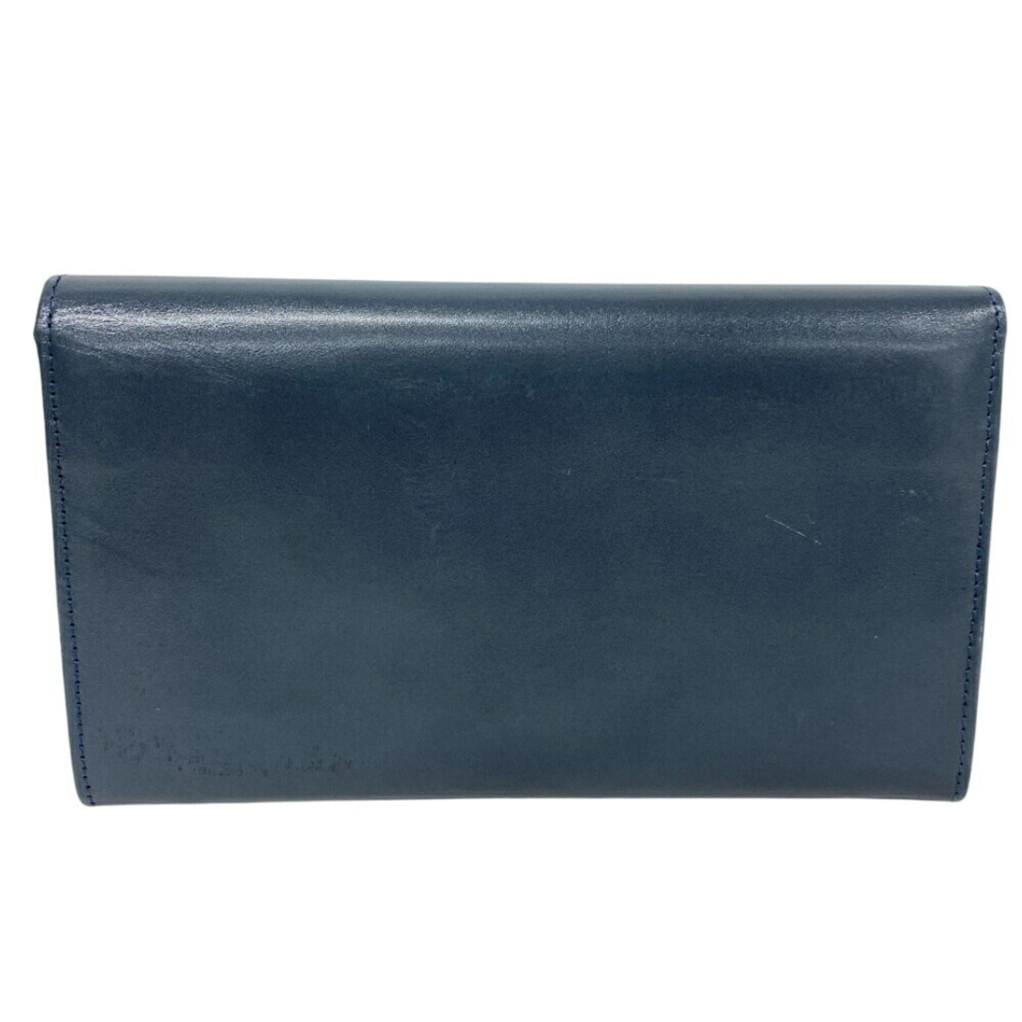 Prada Blue Leather Wallet (Bi-Fold) (Pre-Owned)