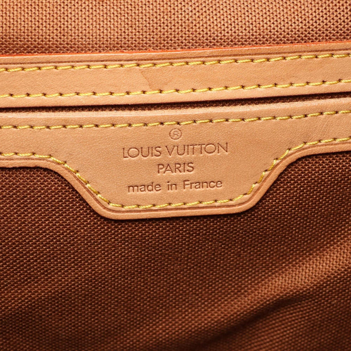 Louis Vuitton Brown Coated Canvas Leather Backpack Handbag (Pre-Owned)