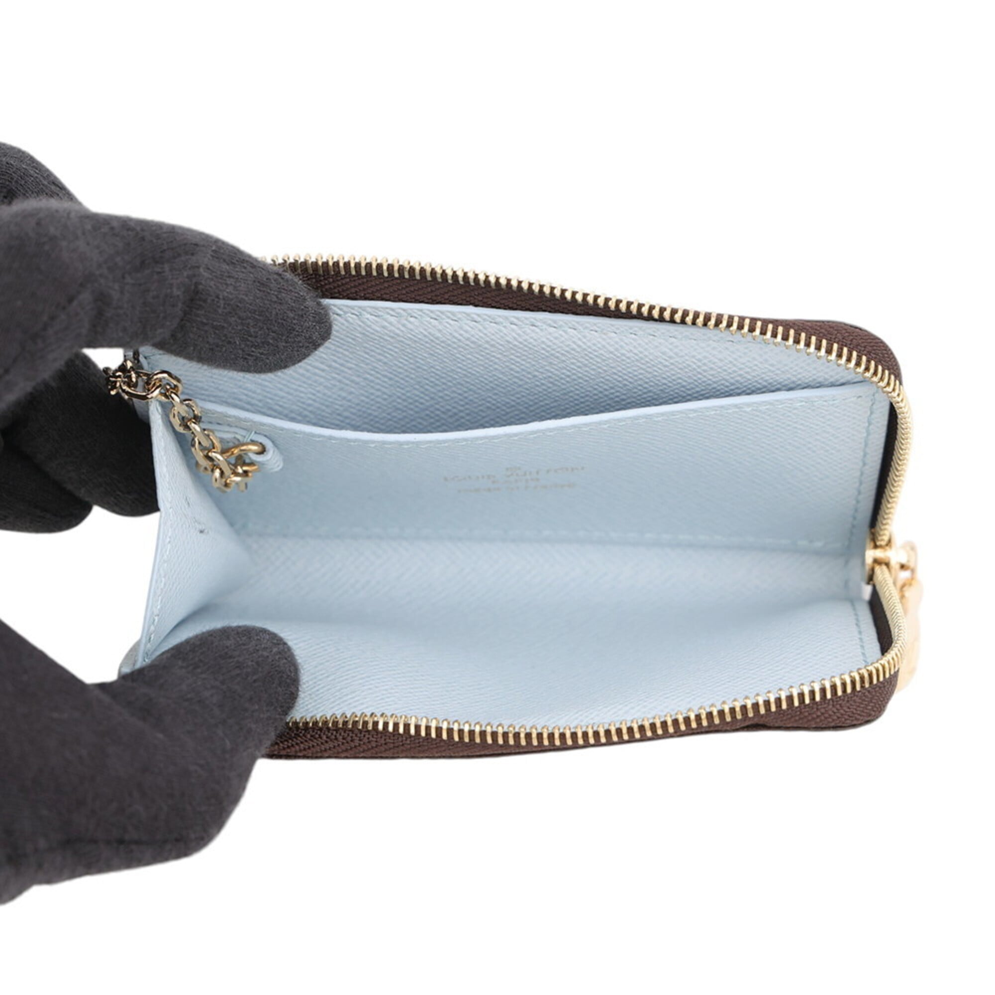Louis Vuitton Blue Monogram Coin Purse/Coin Case (Pre-Owned)