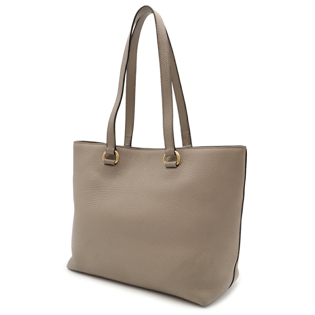 Prada Grayish Leather Shoulder Bag Tote Bag (Pre-Owned)