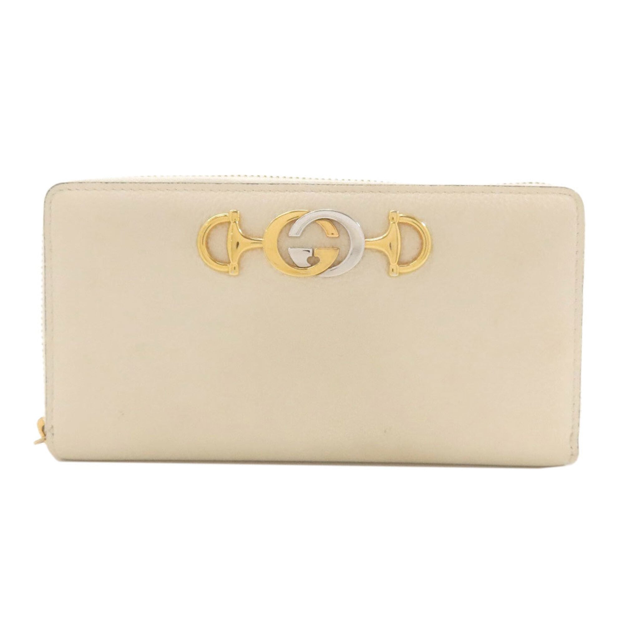 Gucci Ivory Leather Long Wallet (Bi-Fold) (Pre-Owned)