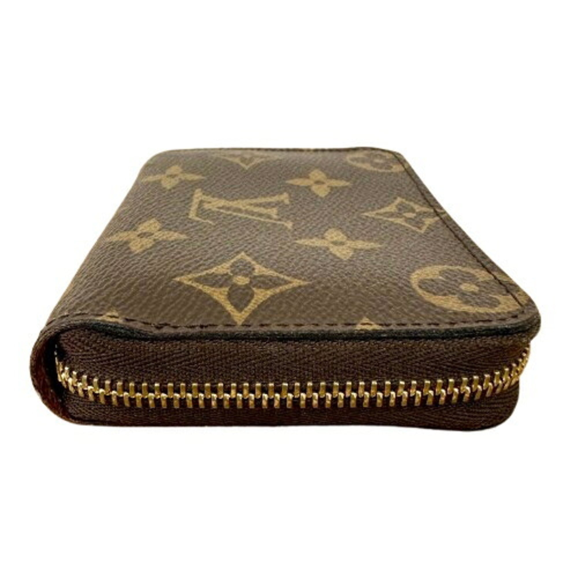 Louis Vuitton Monogram Brown Leather Coin Purse/Coin Case (Pre-Owned)