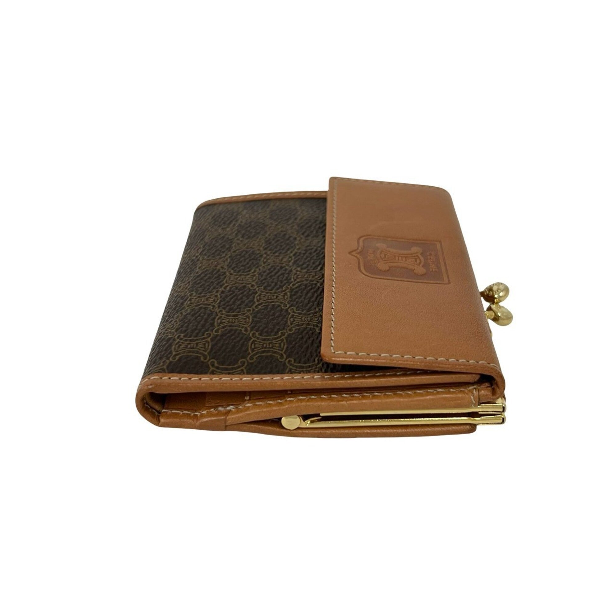 Celine Brown Pvc Leather Wallet (Tri-Fold) (Pre-Owned)