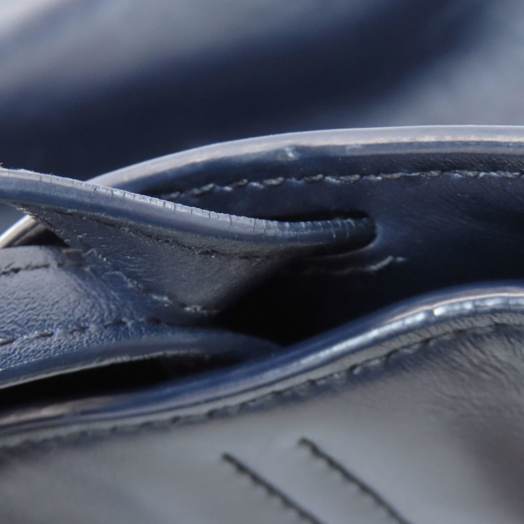 Miu Miu Navy Leather Tote Bag (Pre-Owned)