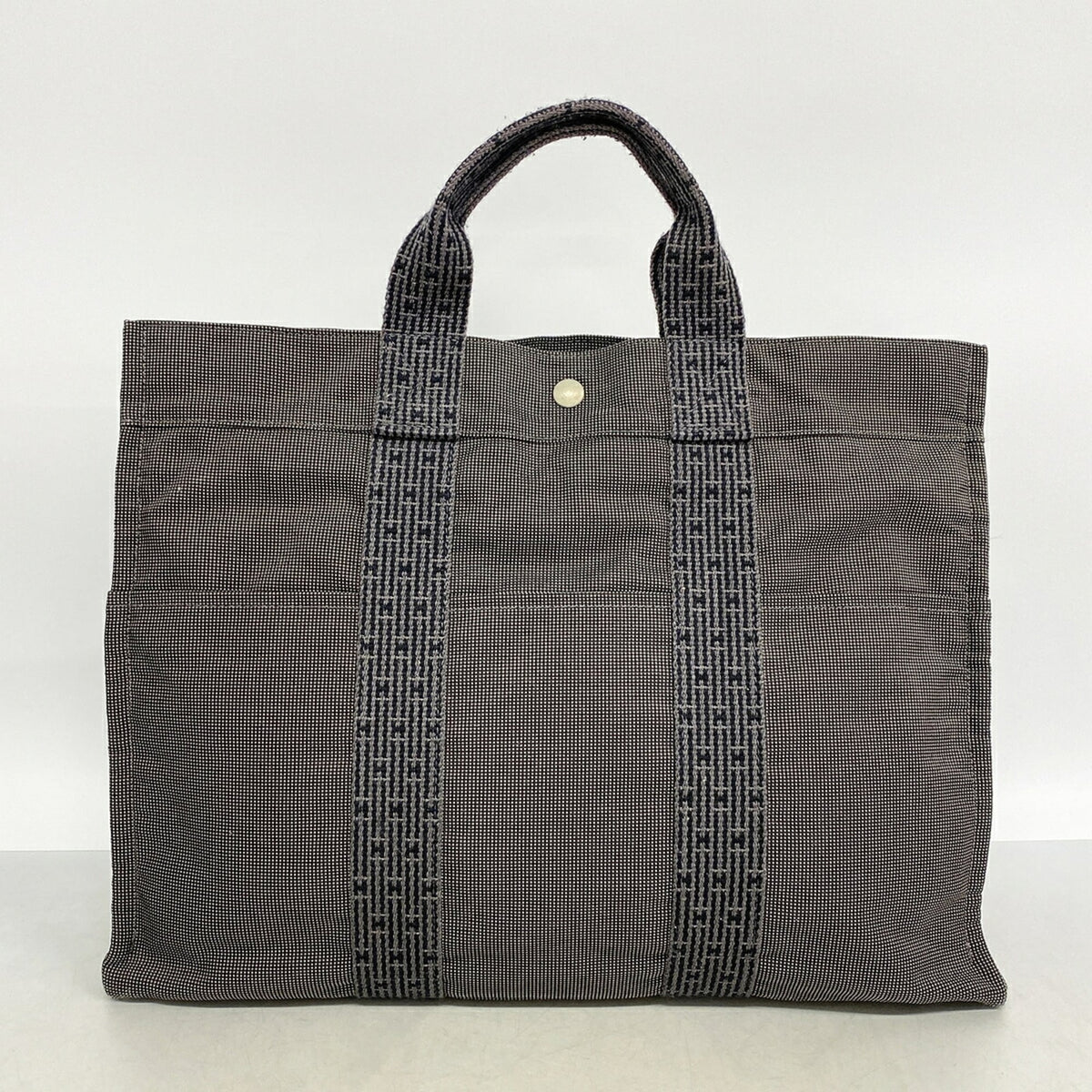Hermes Gray Nylon Tote Bag (Pre-Owned)