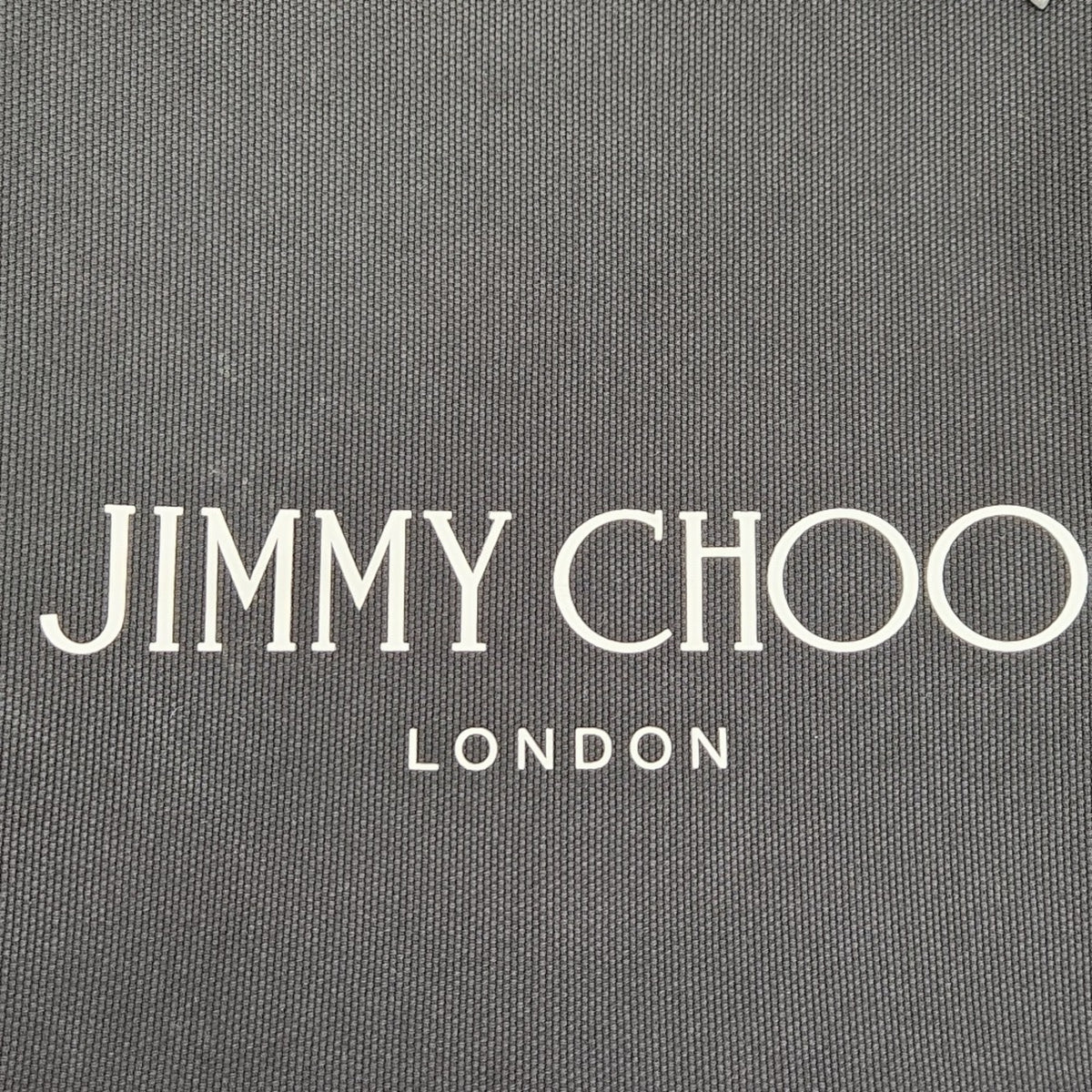 Jimmy Choo Black Canvas Leather Tote Bag (Pre-Owned)