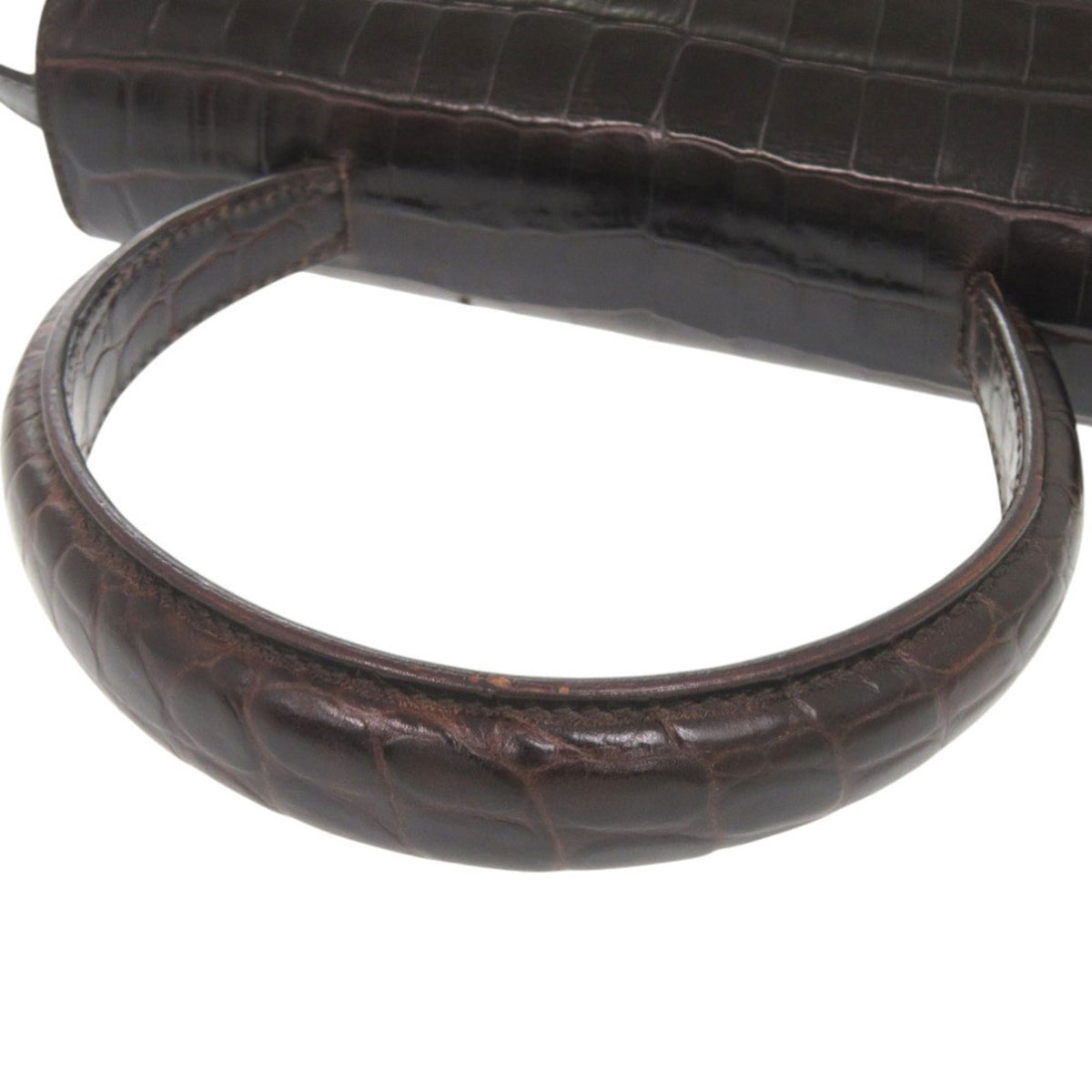 Salvatore Ferragamo Brown Leather Handbag Shoulder Bag (Pre-Owned)