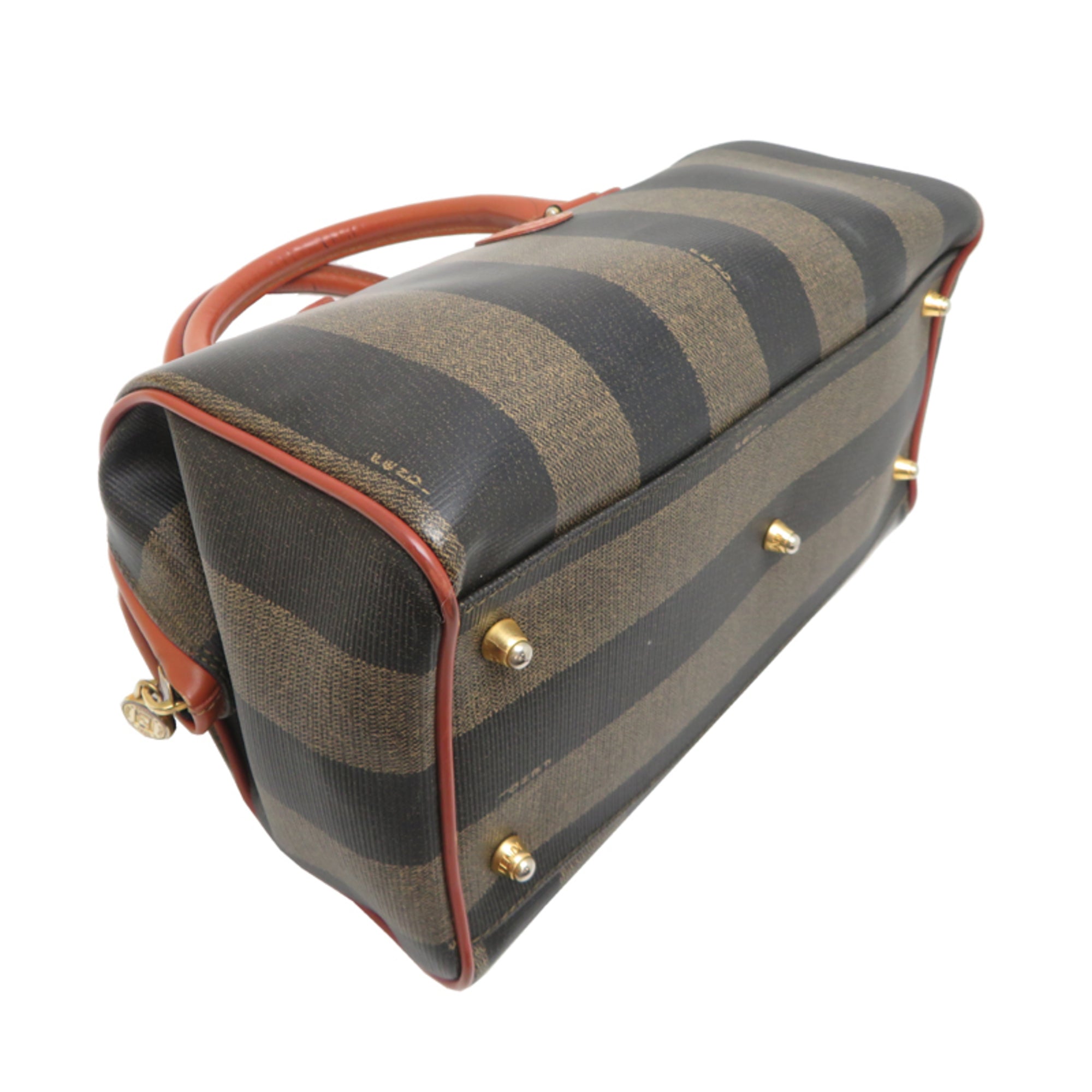 Fendi Brown Pvc Leather Boston Bag (Pre-Owned)