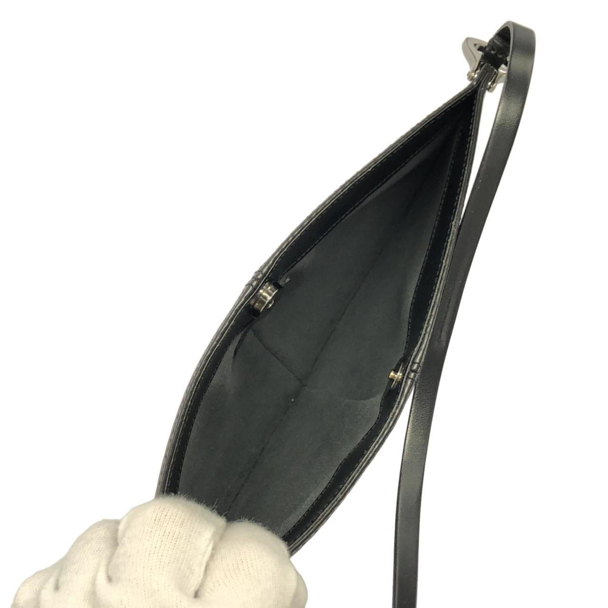 Louis Vuitton Black Leather Pochette Pouch (Pre-Owned)