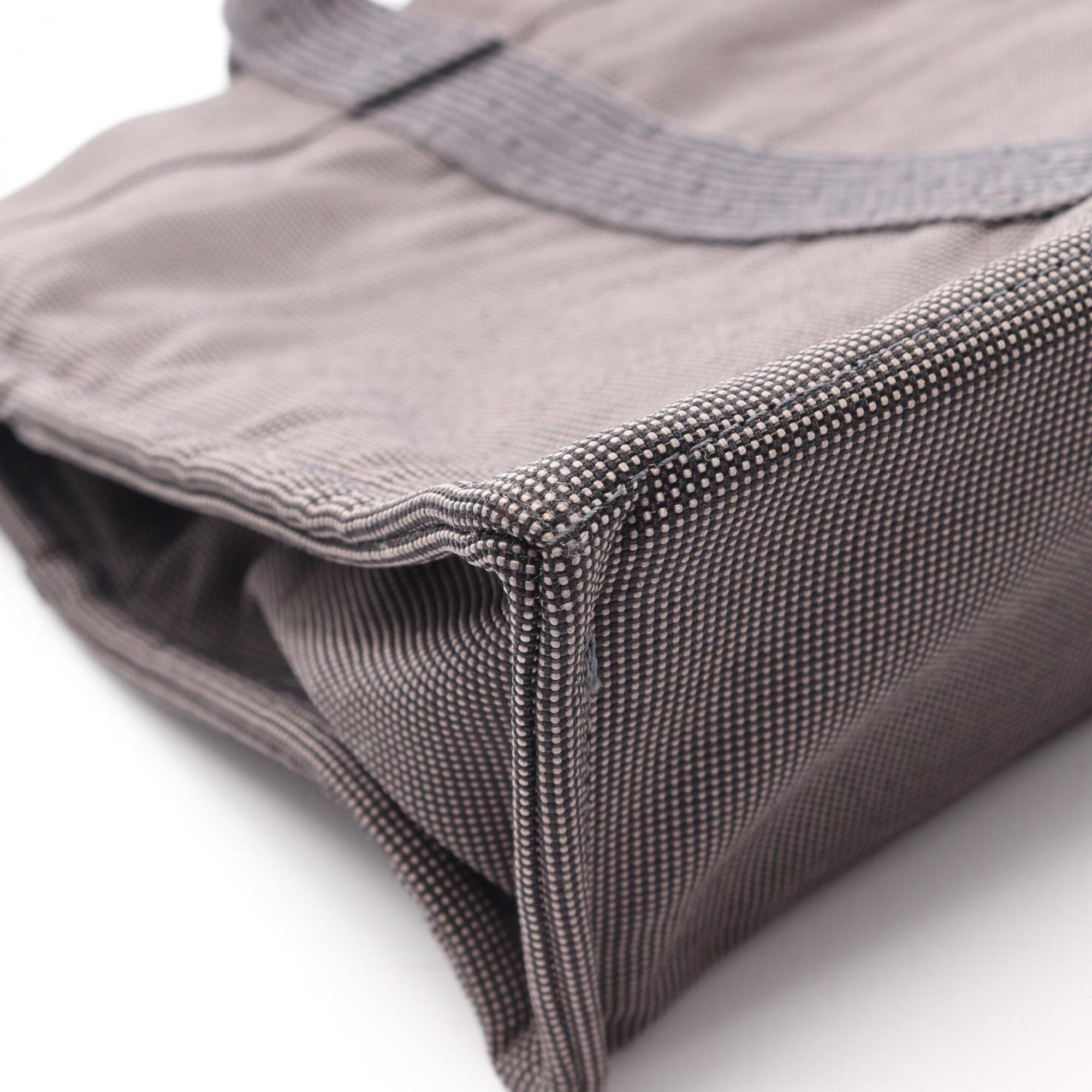 Hermes Gray Nylon Canvas Handbag Tote Bag (Pre-Owned)