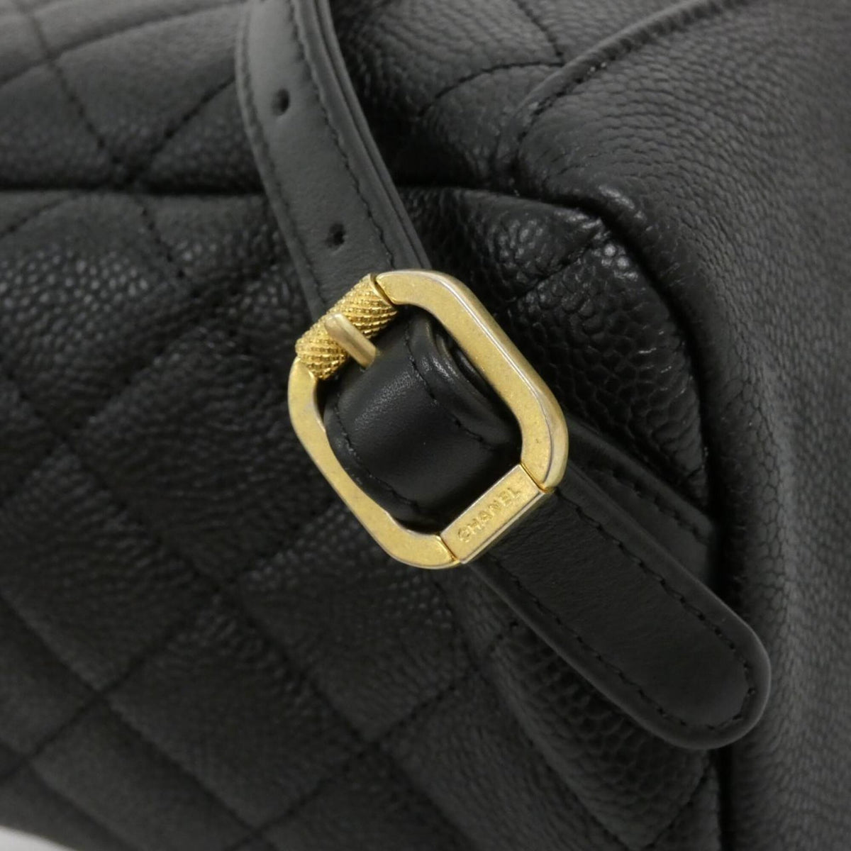 Chanel Black Grained Calfskin Backpack (Pre-Owned)
