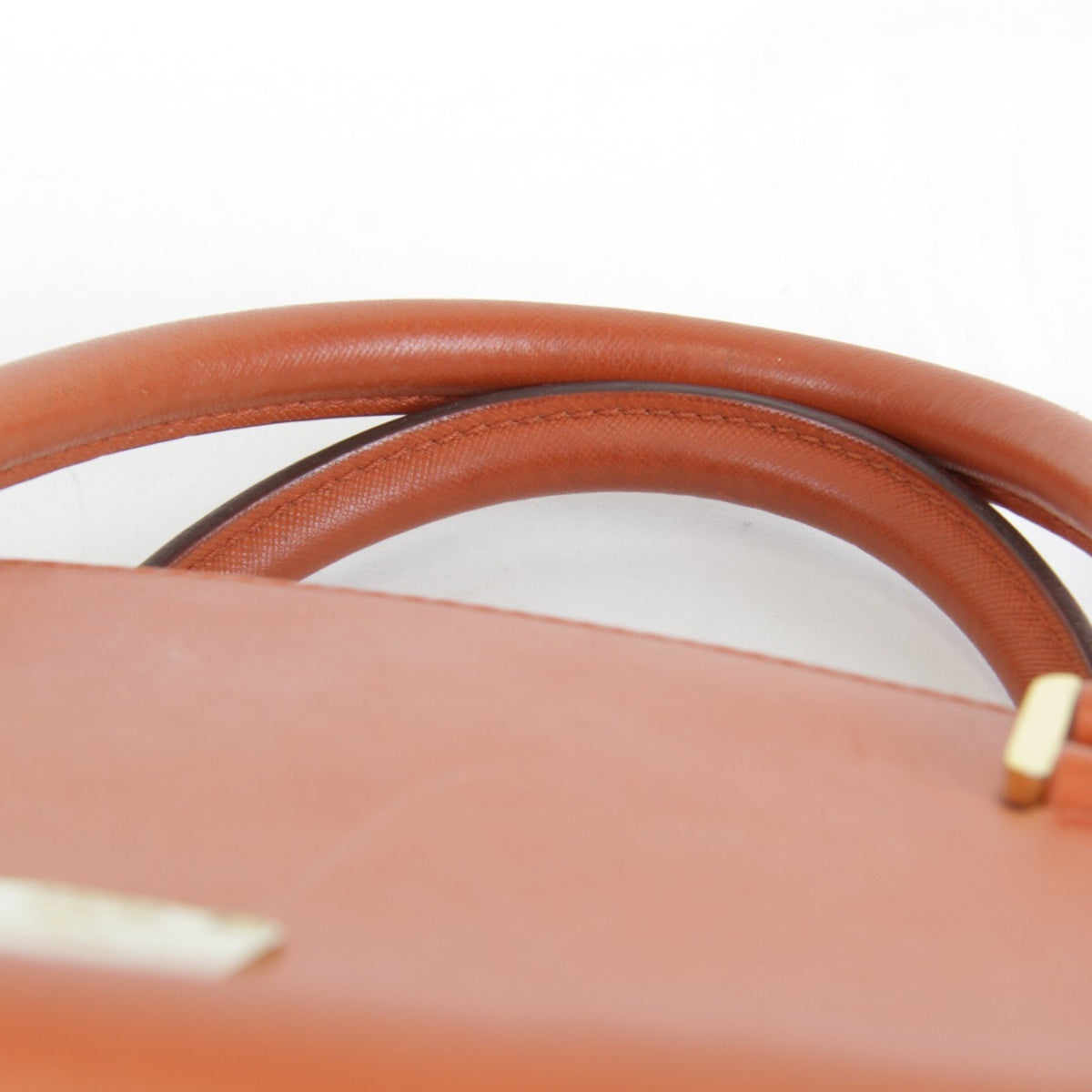Mcm Orange Leather Shoulder Bag (Pre-Owned)