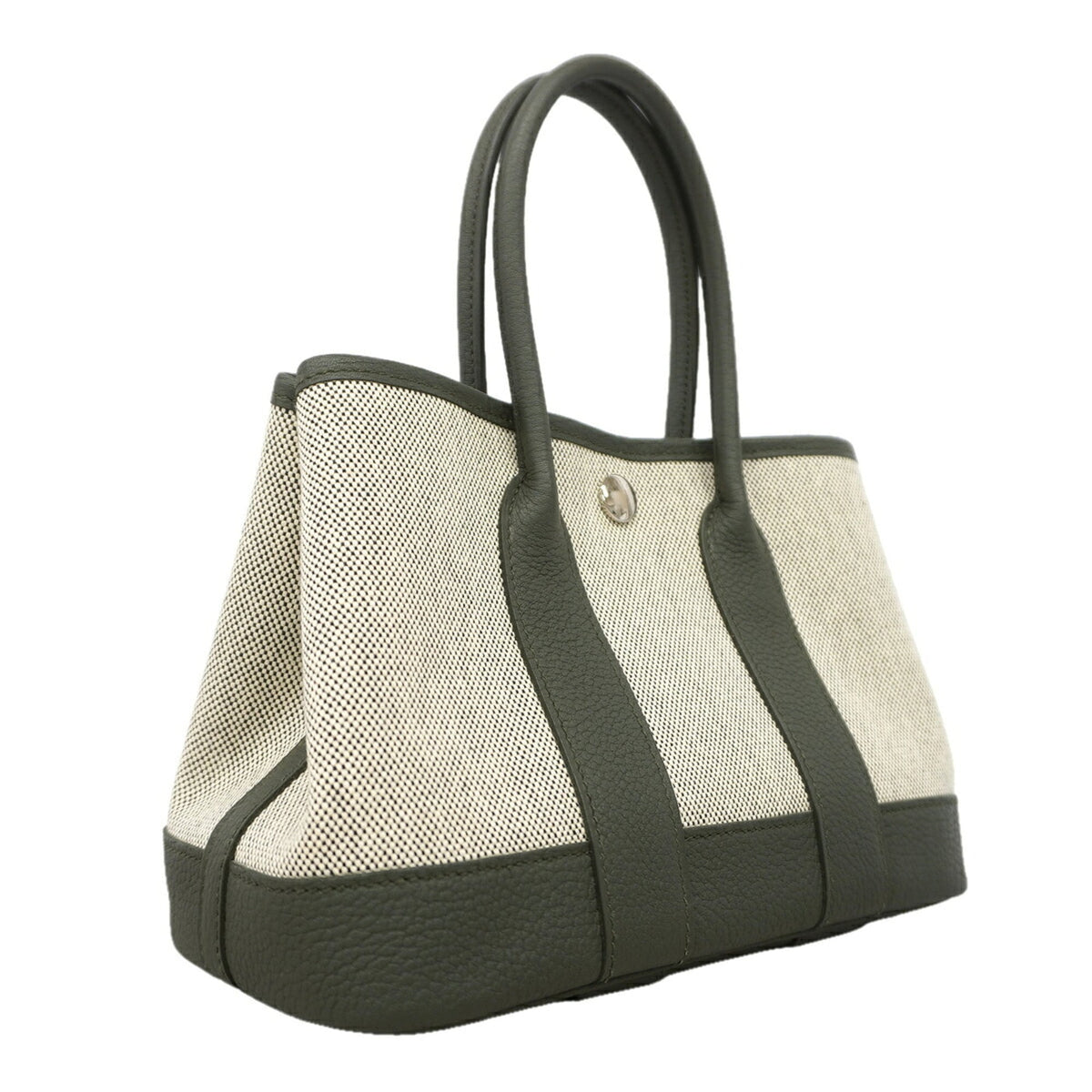Hermes Gray Toile H Handbag (Pre-Owned)