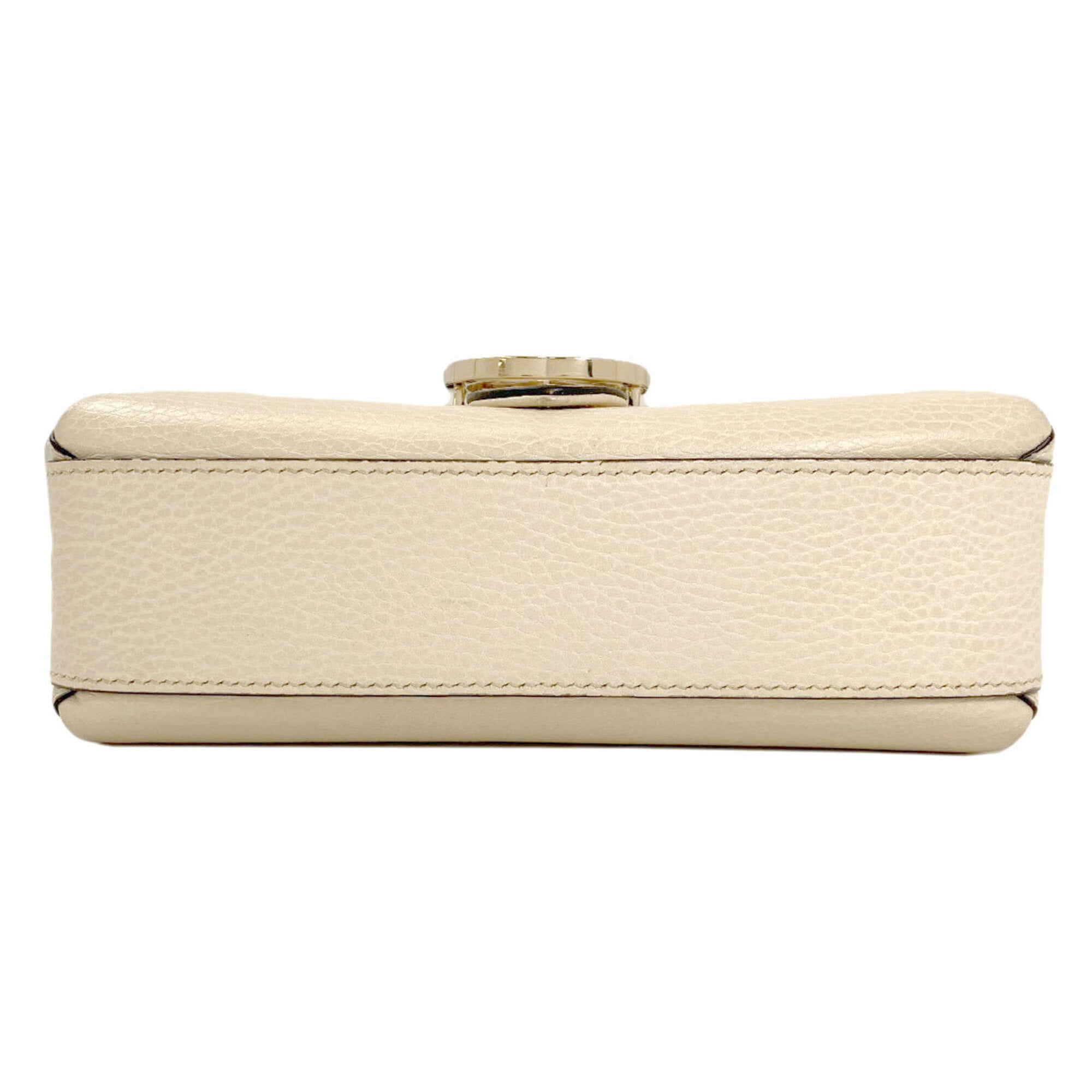 Gucci Ivory Leather Shoulder Bag (Pre-Owned)