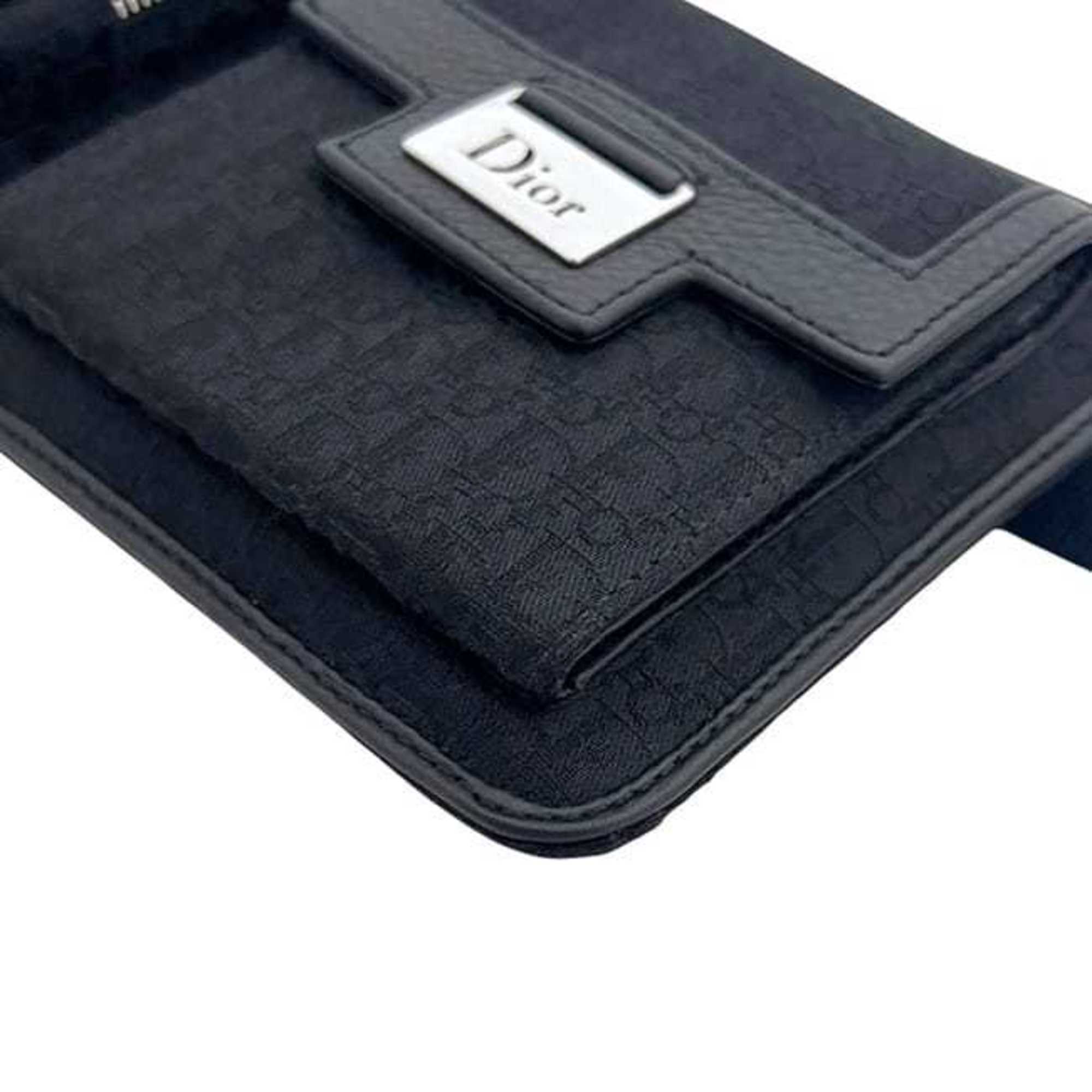 Christian Dior Black Canvas Leather Fanny Pack (Pre-Owned)