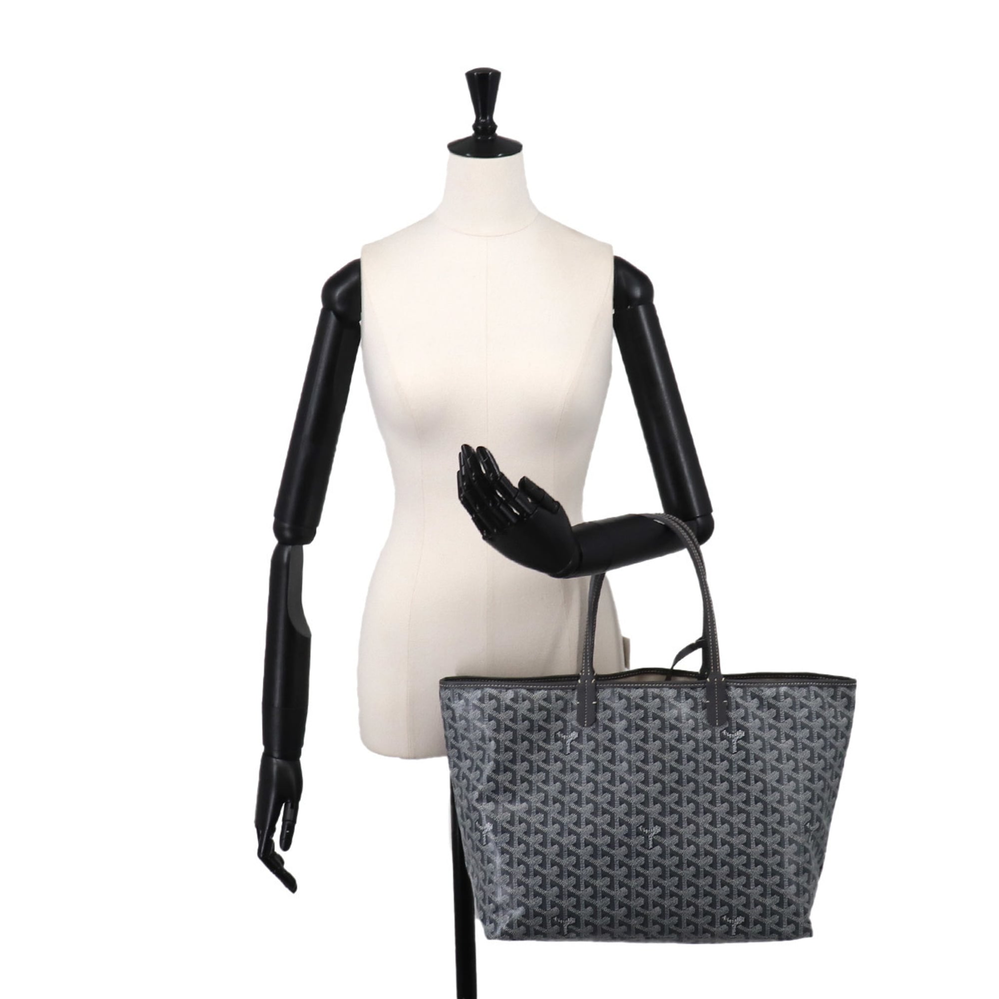Goyard Gray Pvc Leather Handbag Tote Bag (Pre-Owned)